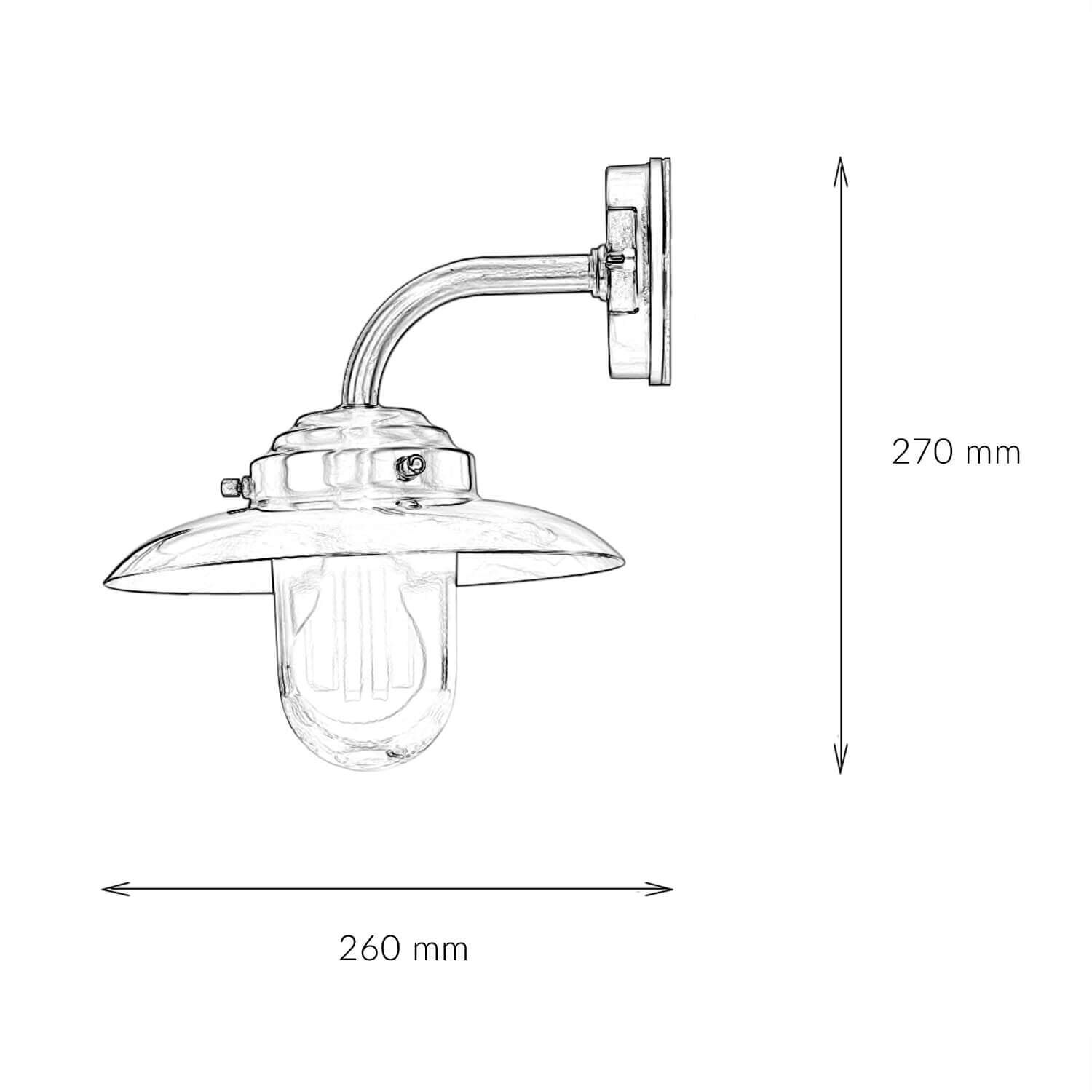 Lampe murale extérieure Lanterne laiton Maritim IP64 Maison