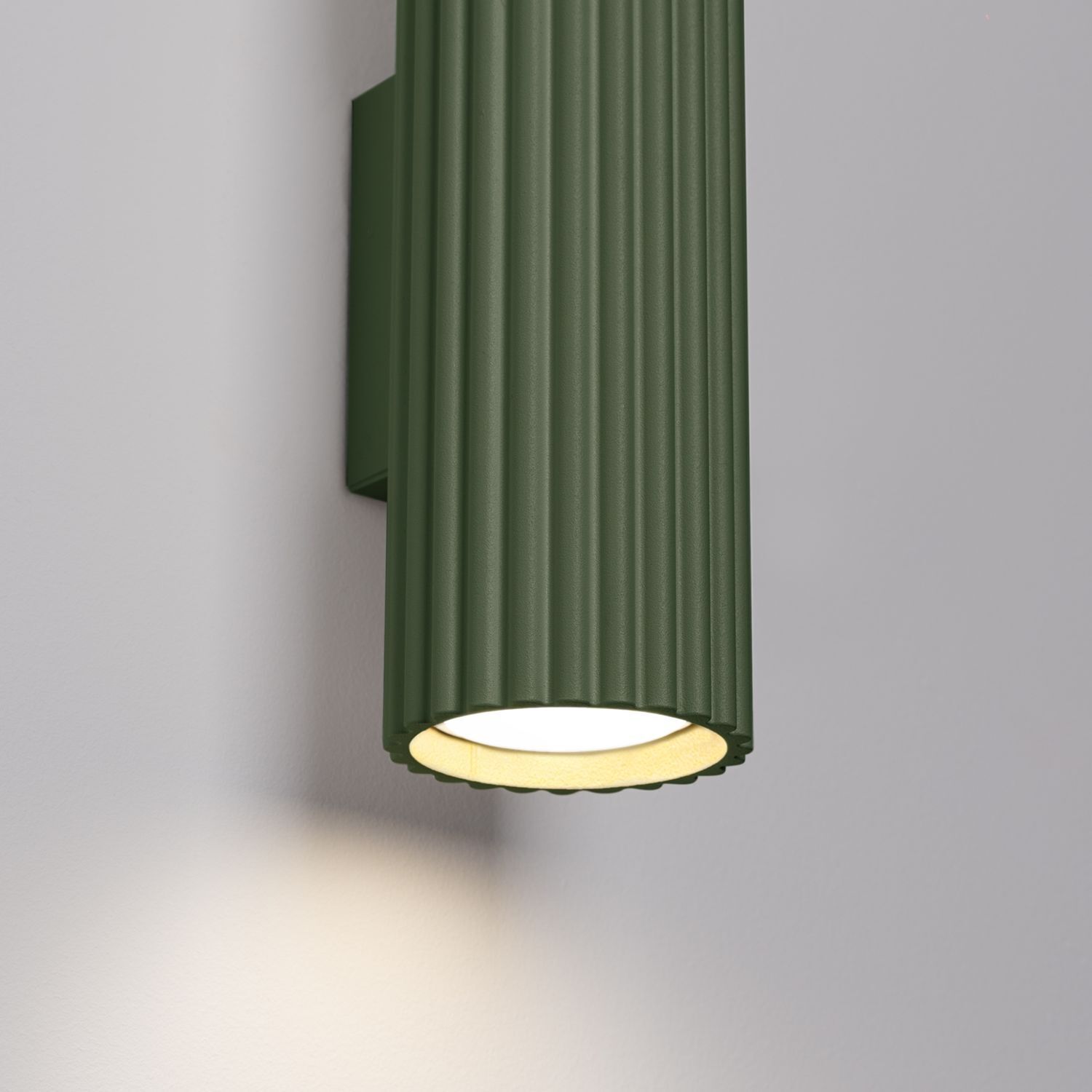 Applique Up Down Aluminium H : 30 cm Vert GU10 2 flammes