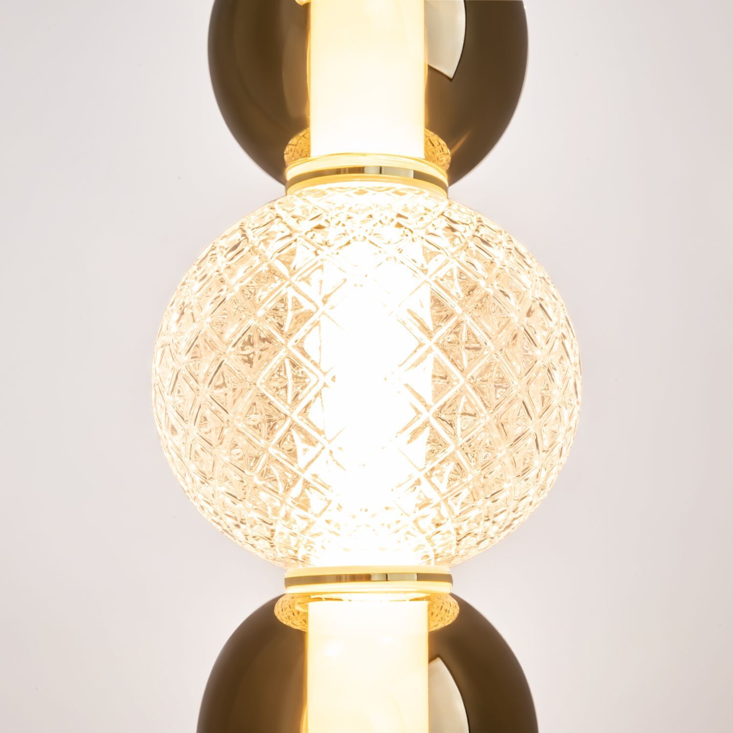Suspension LED métal verre fumé L : 38 cm 4000 lm INA