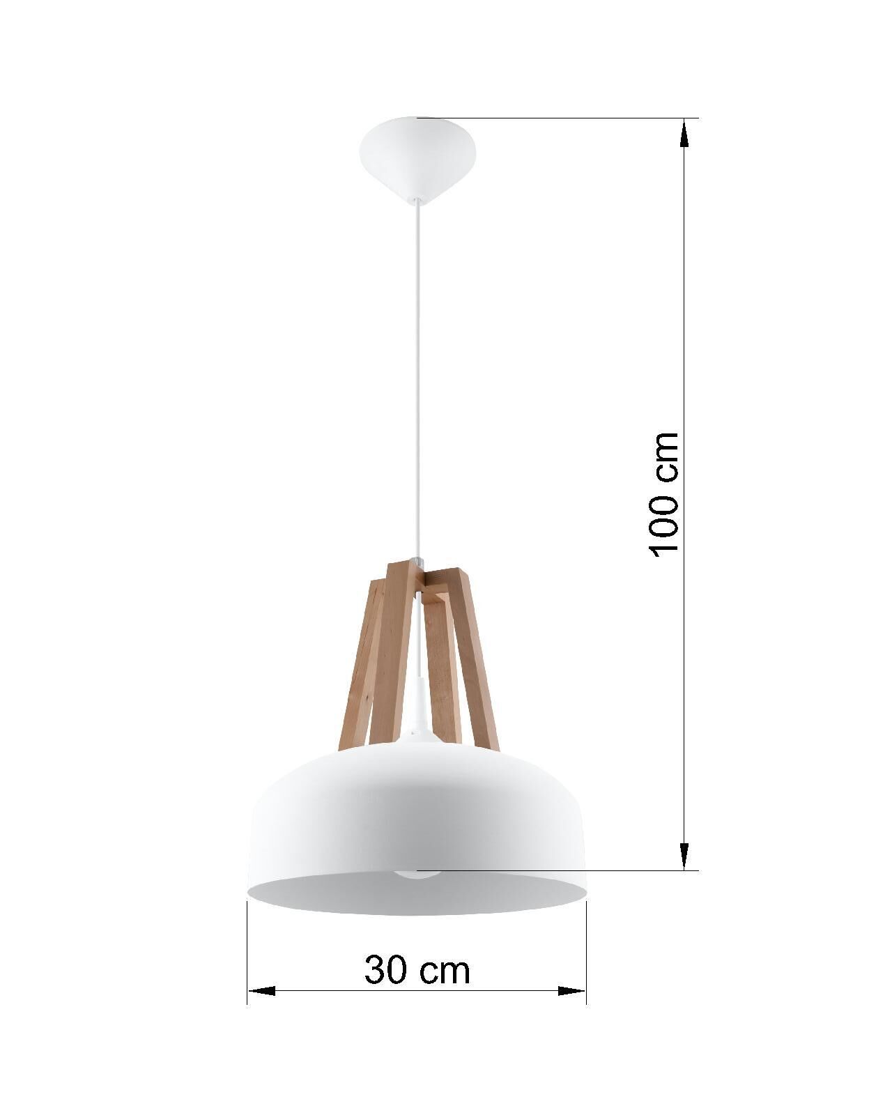 Suspension Blanc Ø30cm rond Rétro polyvalent MANILIA
