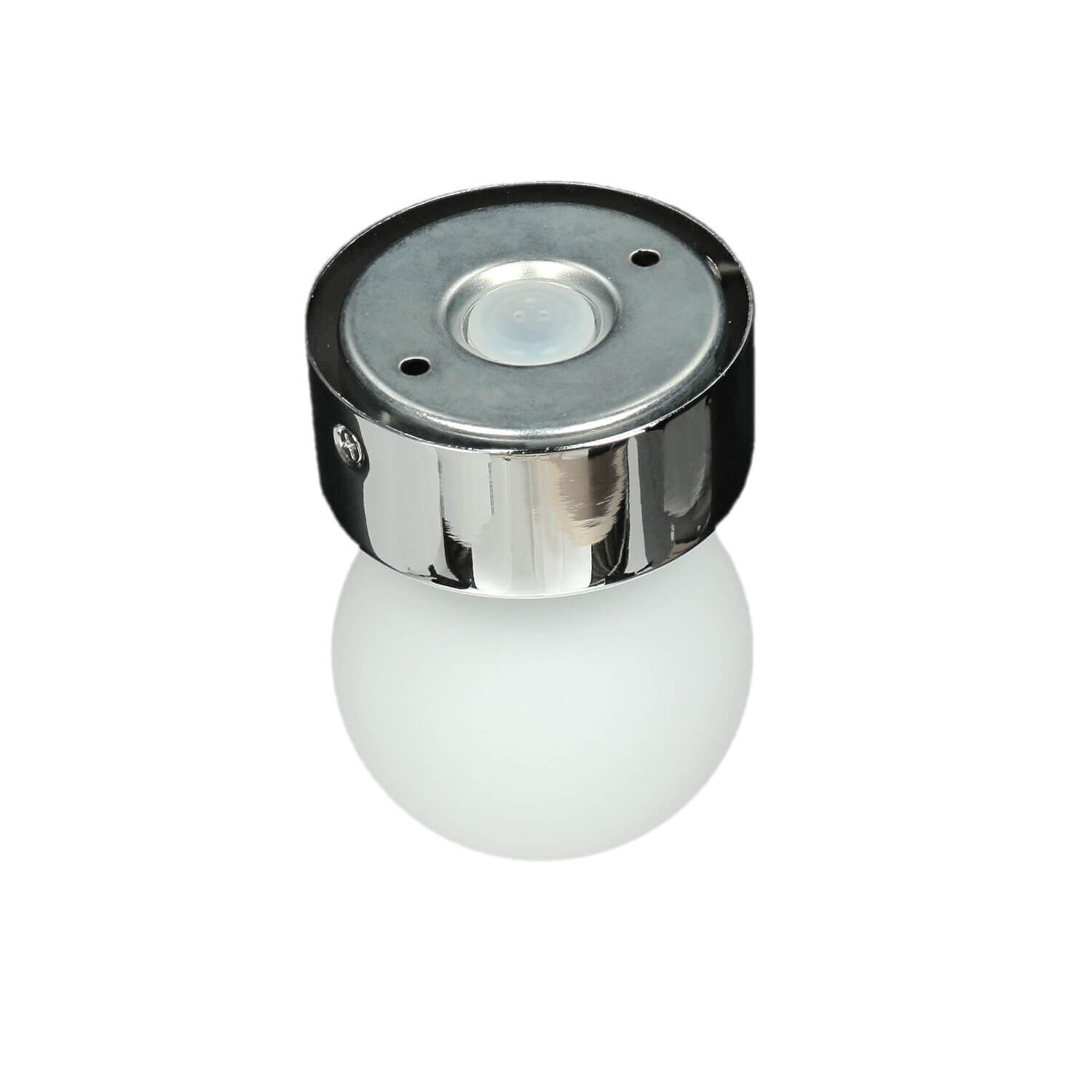 Applique murale salle de bain IP44 ronde en chrome Ø7,5cm Licht, Leuchte