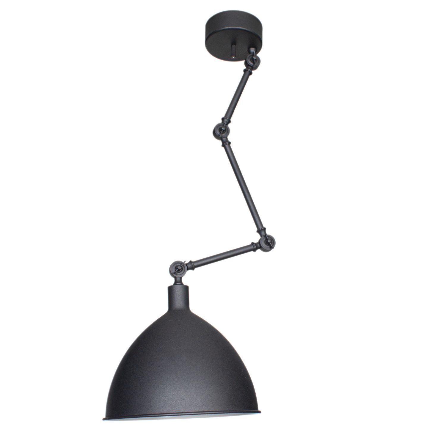 Lampe de plafonnier réglable bras articulé H : max. 105 cm noir E27