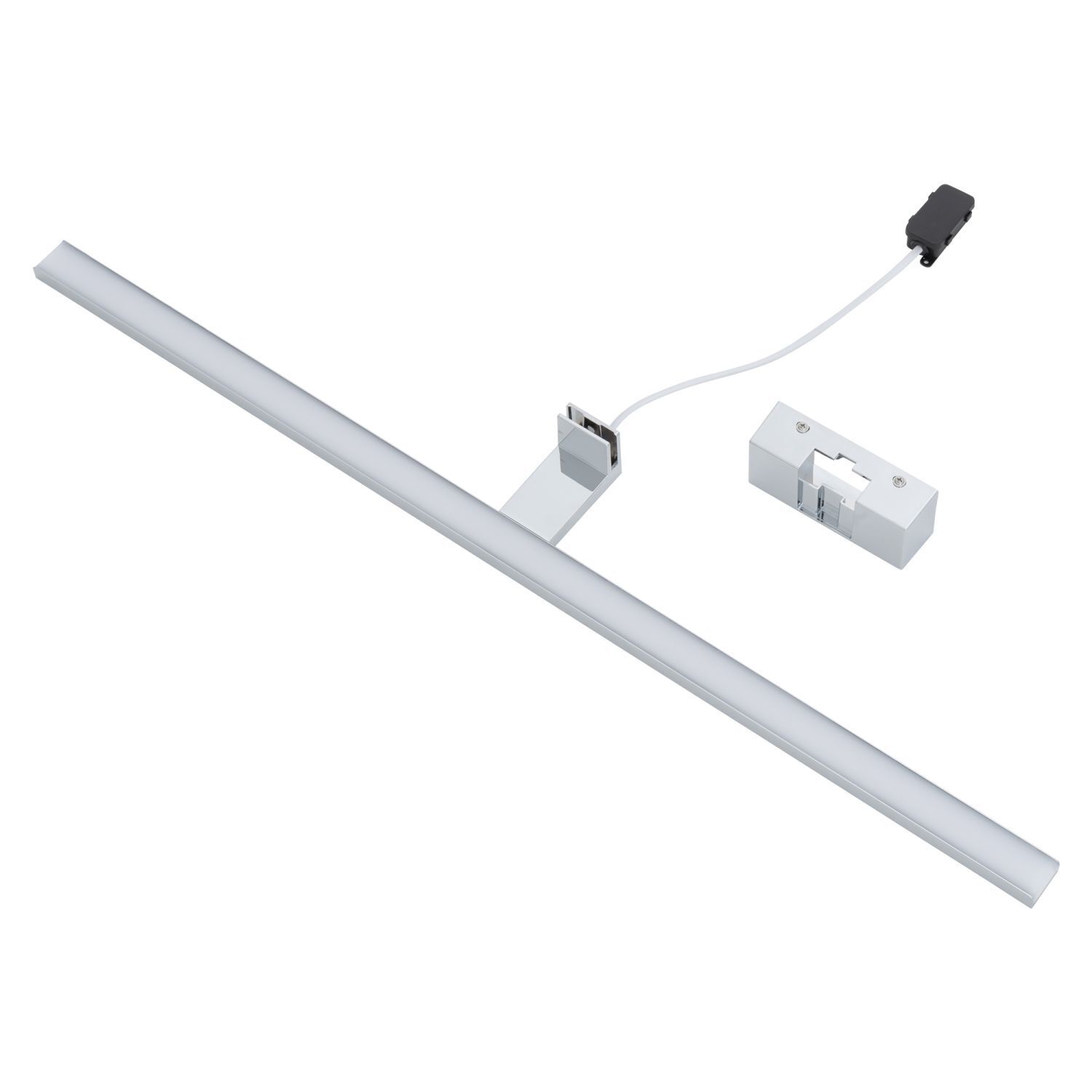 Lampe à miroir LED IP44 chrome 3000 K 1100 lm aluminium