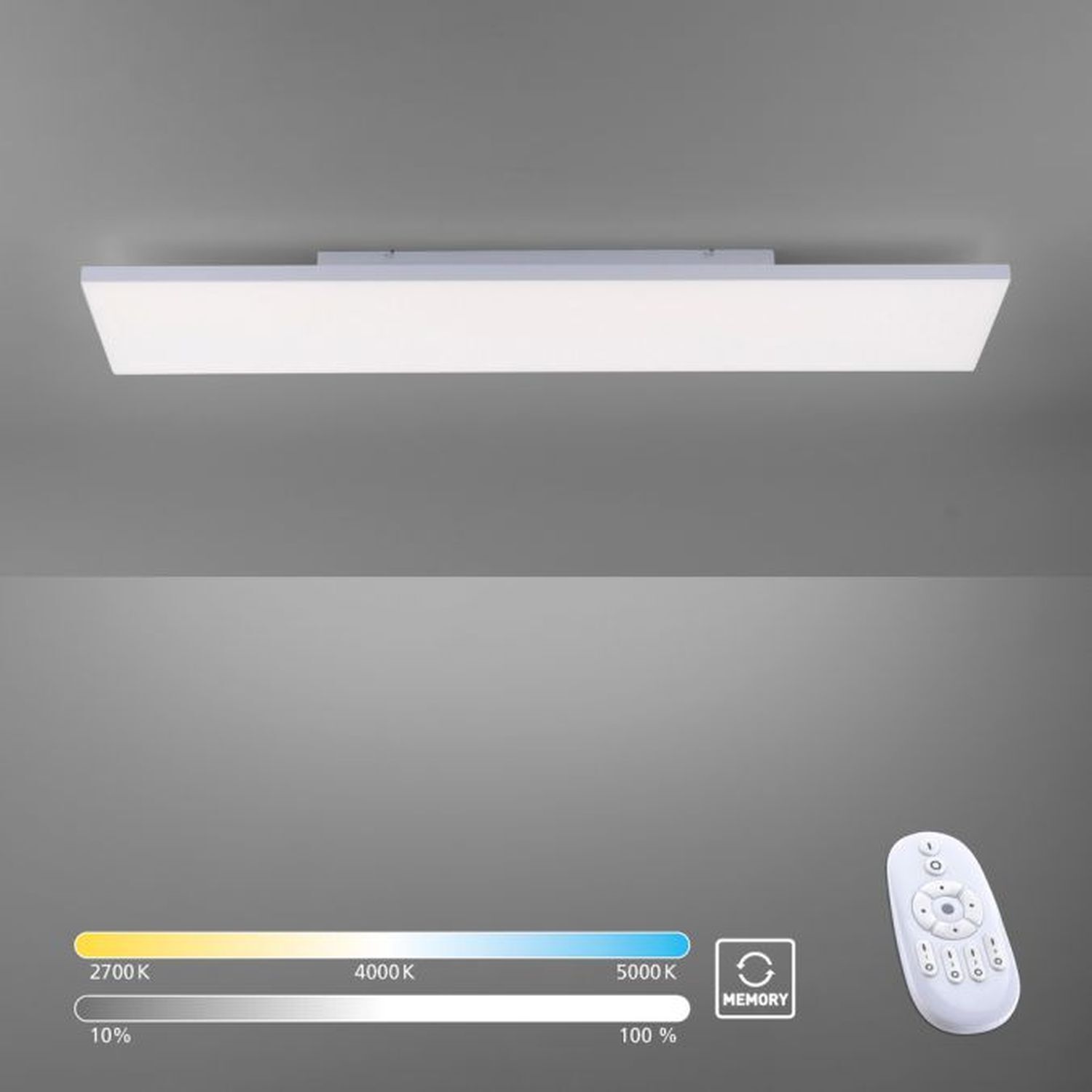 Plafonnier LED Télécommande 100 cm Mémoire variable Deckenleuchte