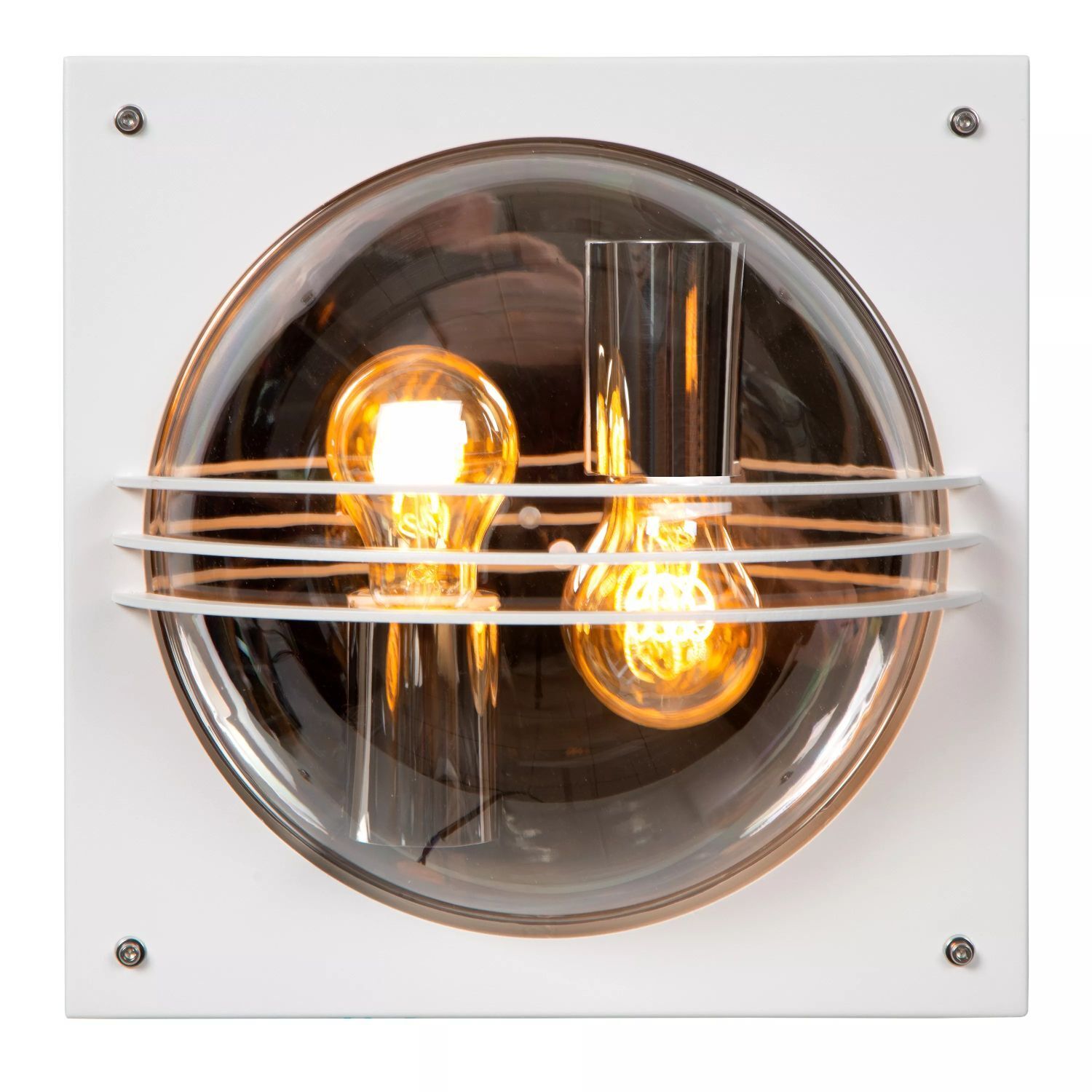 Wandlampe außen Weiß IP44 E27 2-flammig Haustür Garten Licht