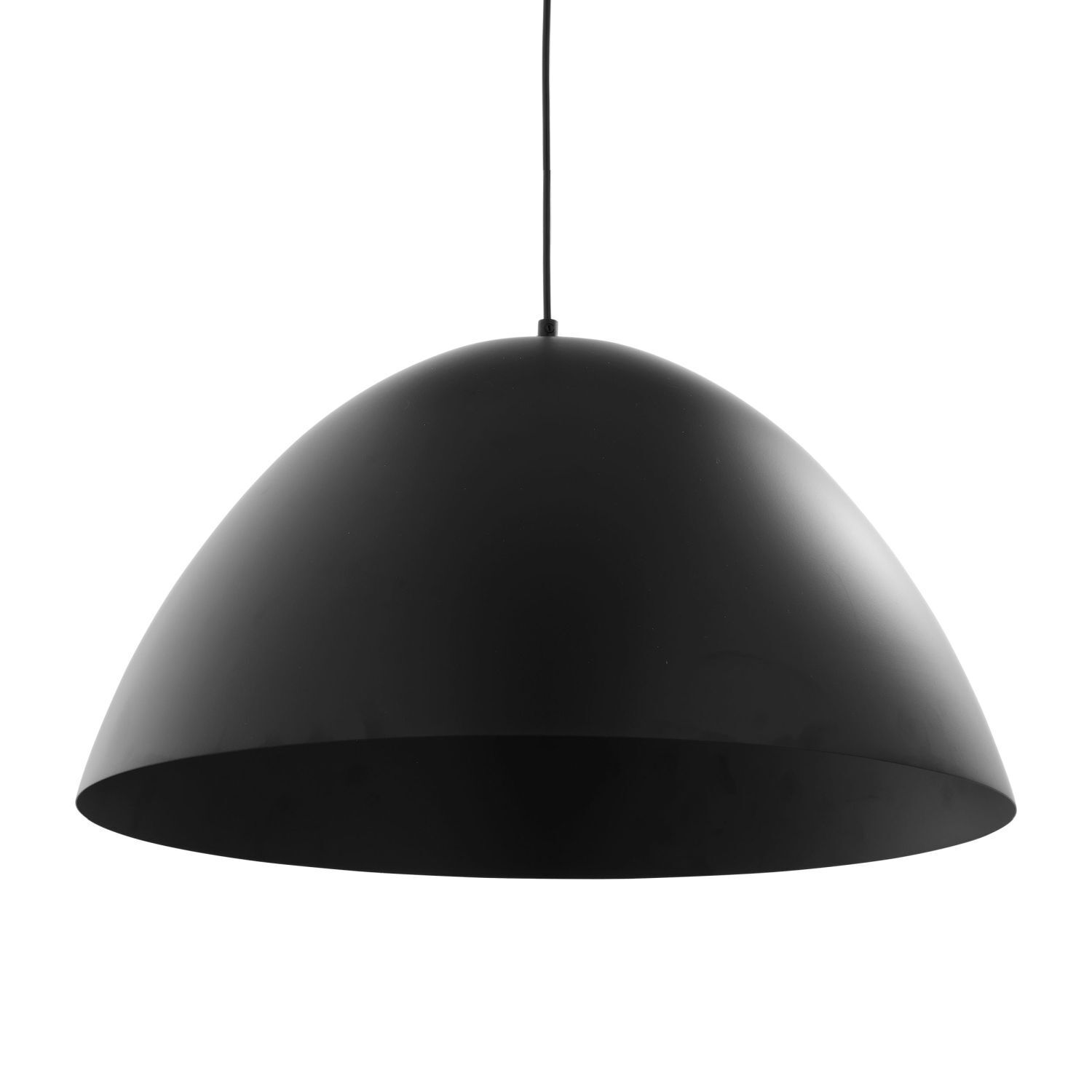 Lampe à suspendre métal noir Ø 50 cm rond E27