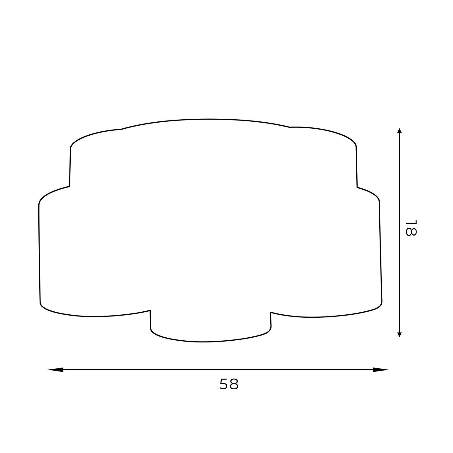 Plafonnier Blanc Or Tissu Métal E27 rond Ø58 cm