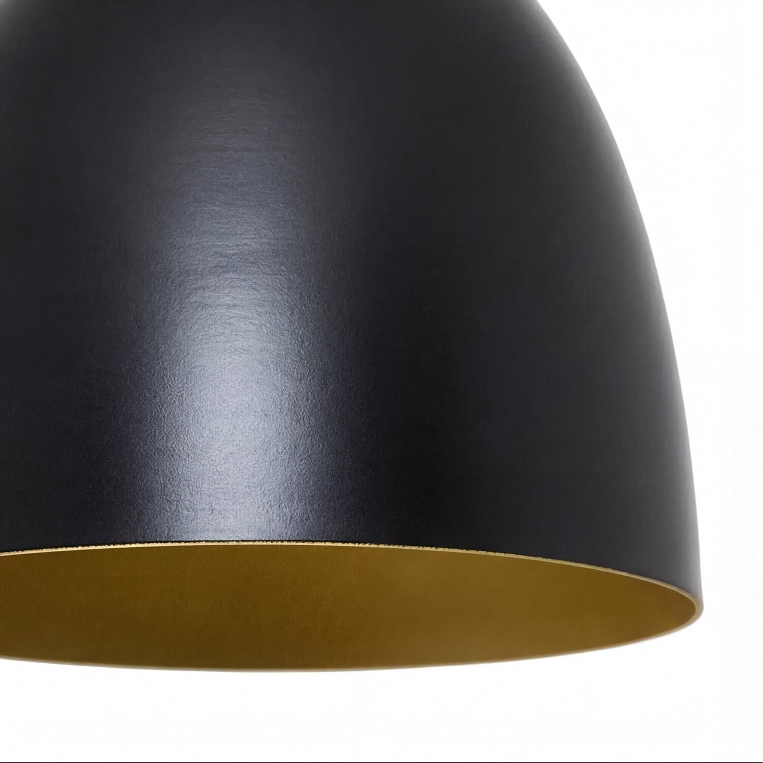 Suspension noir or 3 flammes E27 orientable schwarz, Lampenschirm, Metall, goldener Rand, Kugel/Abschlussverzierung