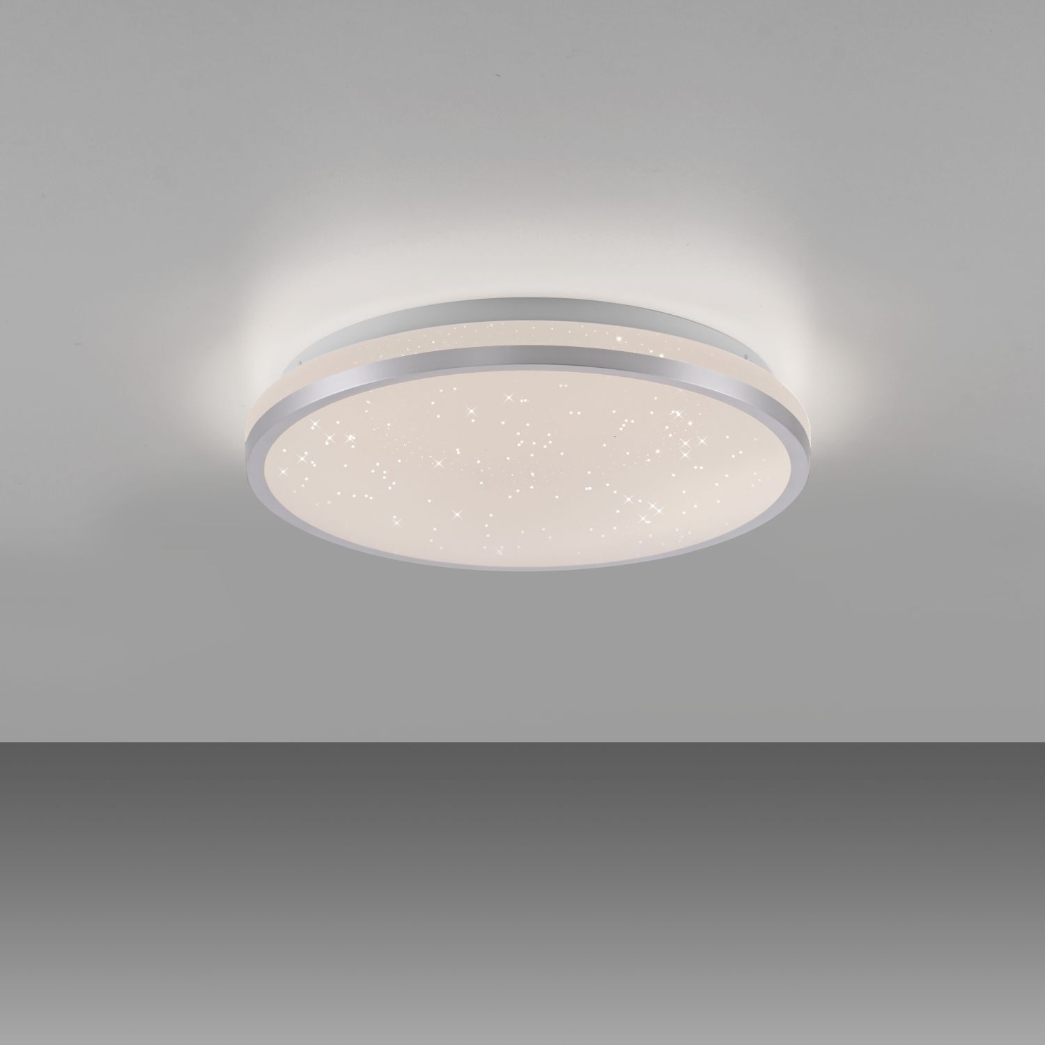 Plafonnier LED Ciel étoilé argent 1380 lm dimmable