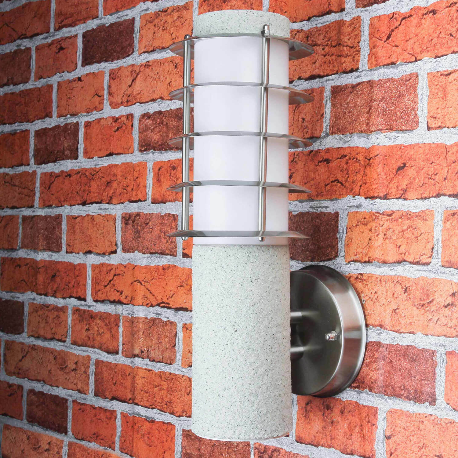 Lampe murale d'extérieur IP44 aspect pierre E27 aluminium BRIGHTON Architektur, Gebäude, Mauer, Backstein