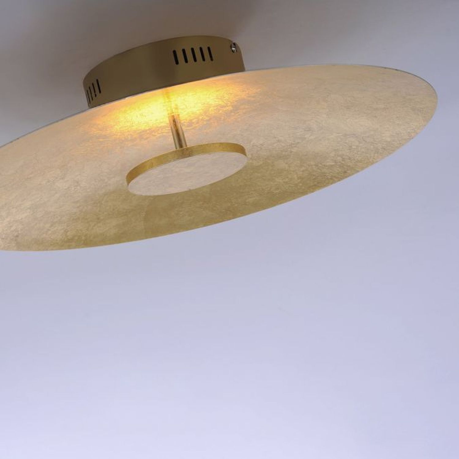 Plafonnier LED métal à intensité variable en feuille d'or 3000 K Deckenleuchte, Lampe