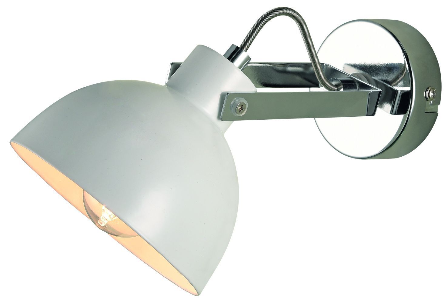 Spot pratique Blanc Chromé Rétro Rond