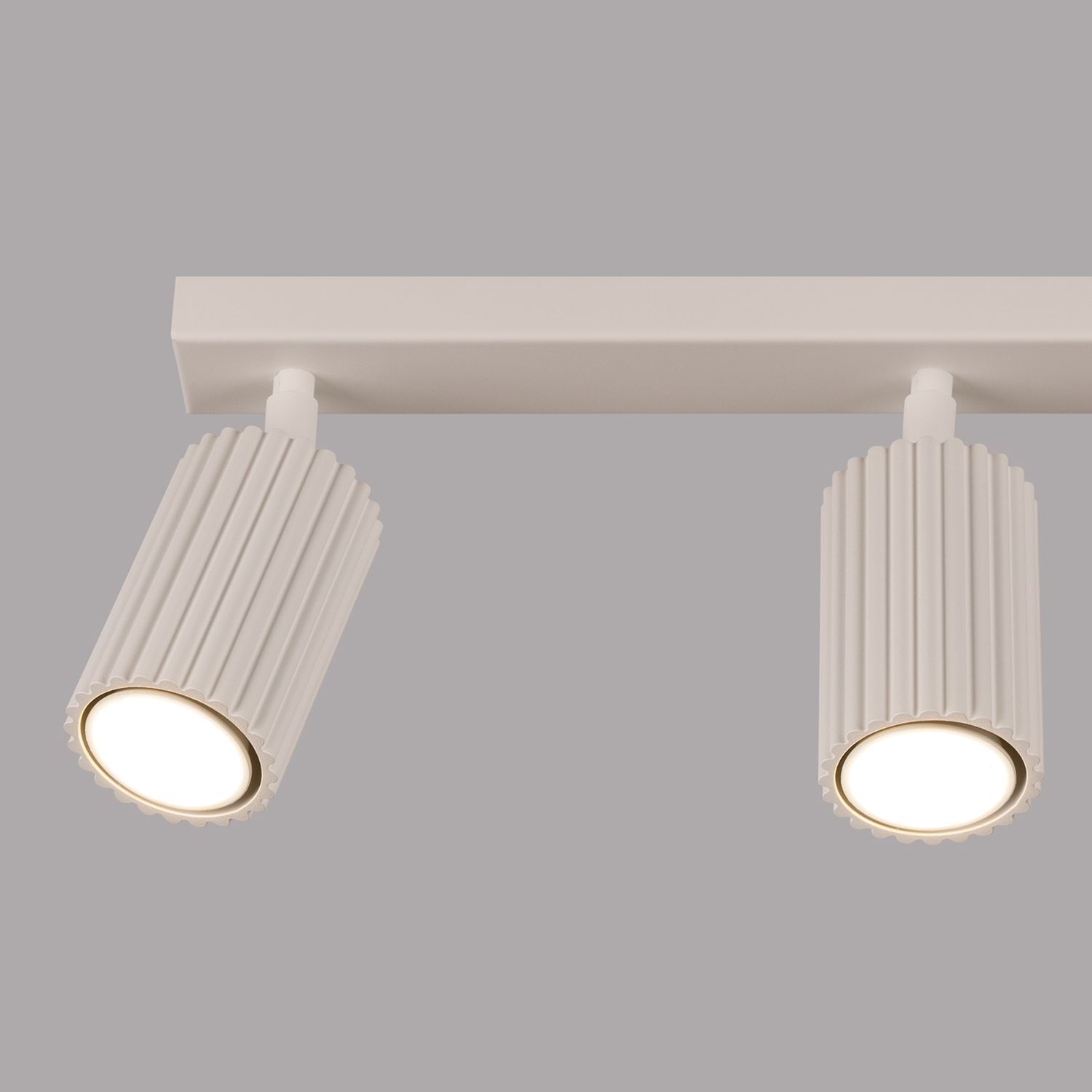 Lampe de plafonnier à 3 flammes GU10 L : 45 cm petit en Crème Moderne