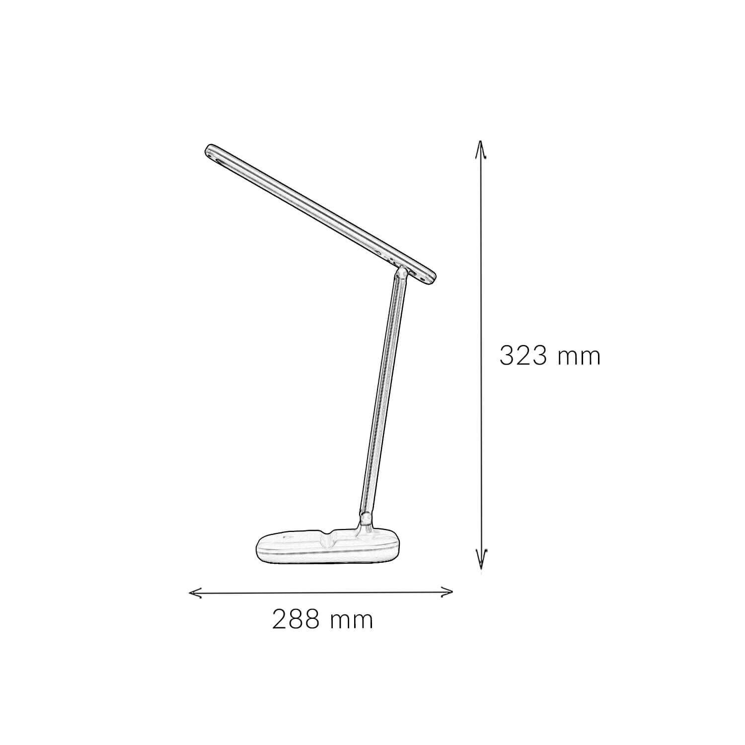 Schreibtischlampe, Tischlampe, LED-Lampe, verstellbar, Größe-323mm-288mm