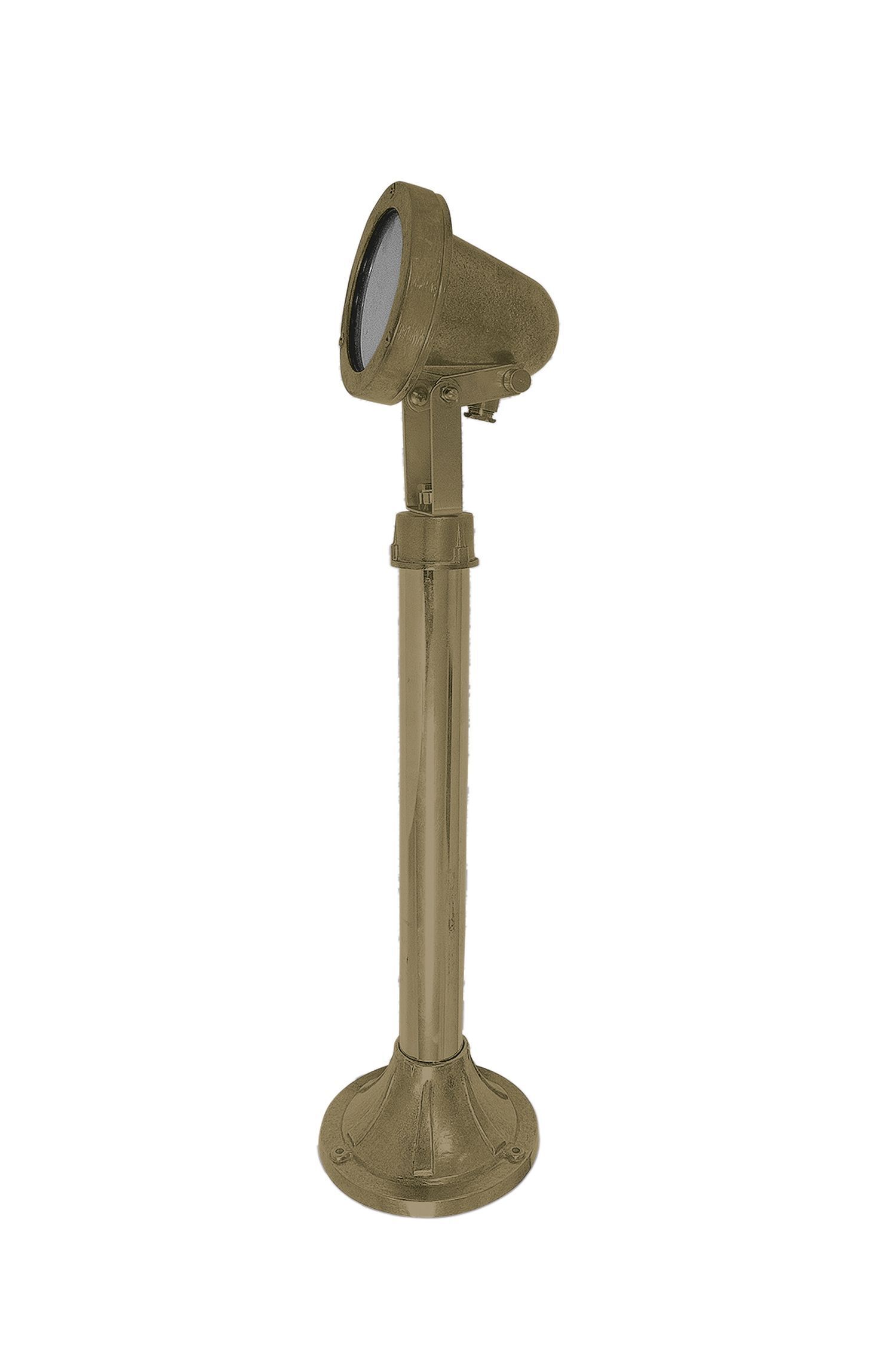 Lampadaire extérieur 53 cm orientable laiton verre E27 IP64
