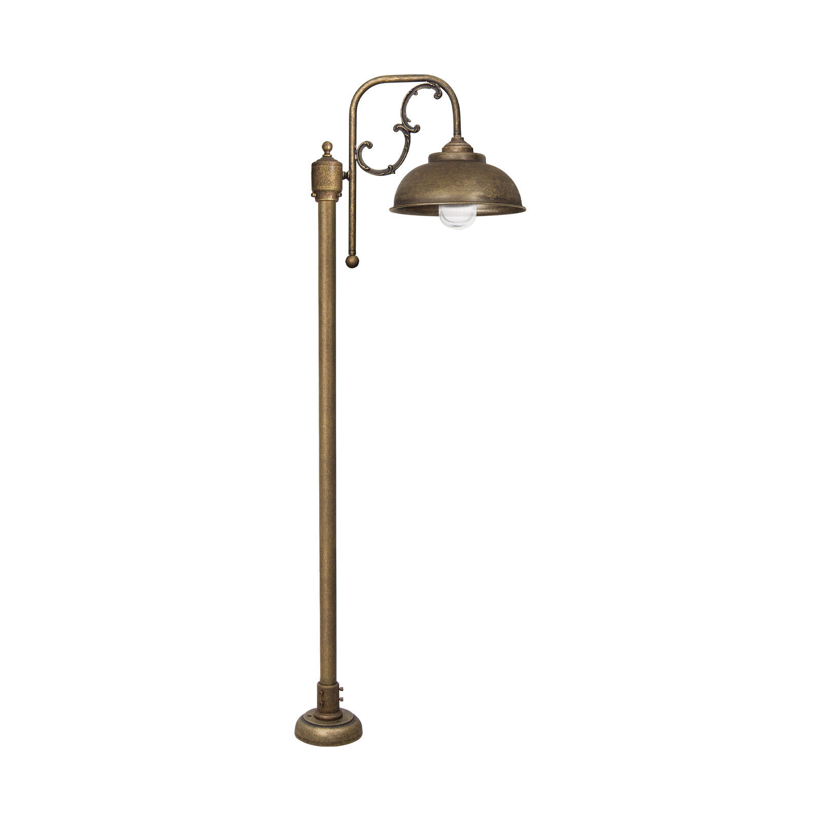 Lanterne de jardin laiton verre 148 cm en bronze antique IP44 E27