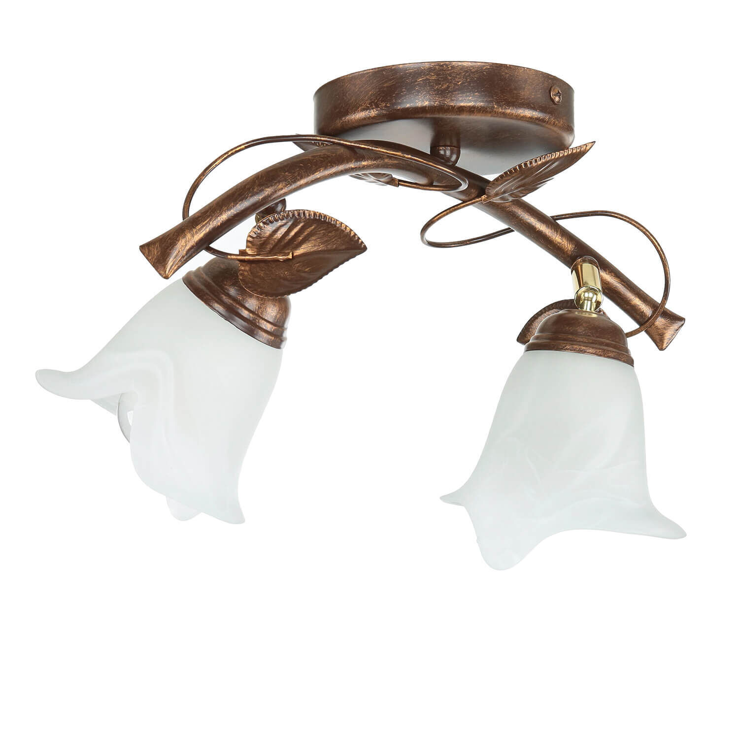 Plafonnier Shabby Marron antique Floral Salon