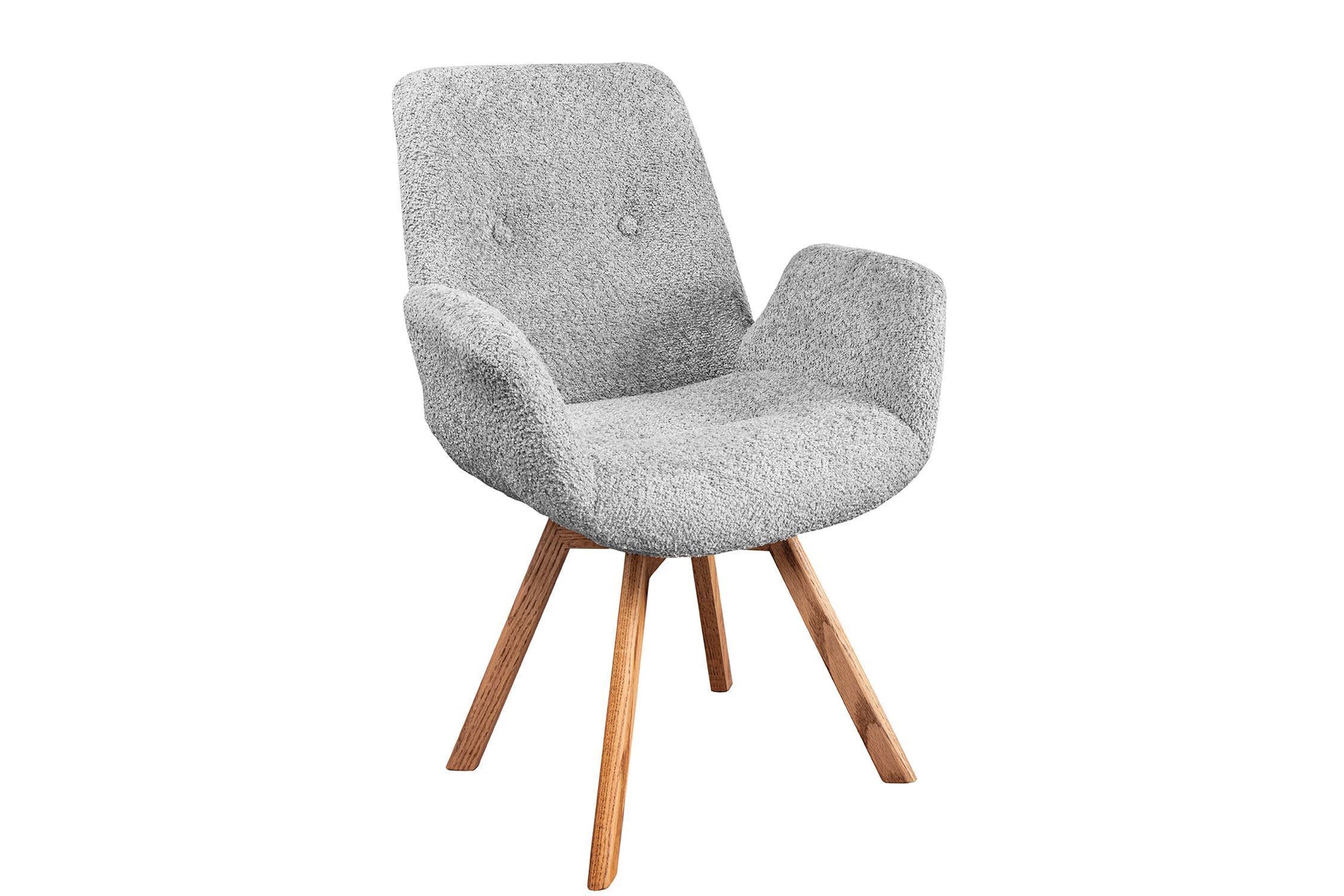 Chaise de salle à manger Gris Scandinave en bois bouclé Moebel, Stuhl