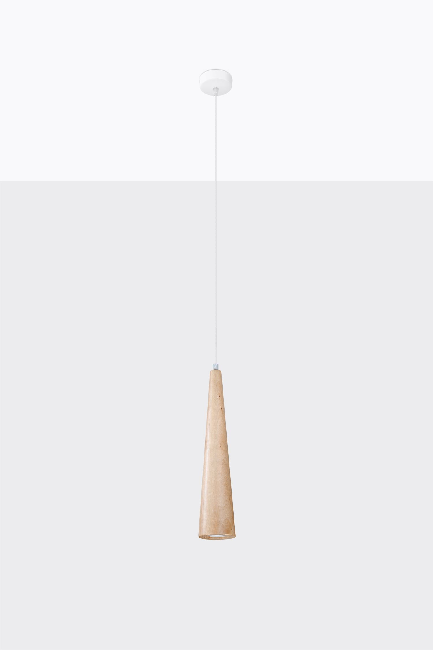 Lampe à suspendre en bois Ø 8 cm étroite pour GU10 Scandinave