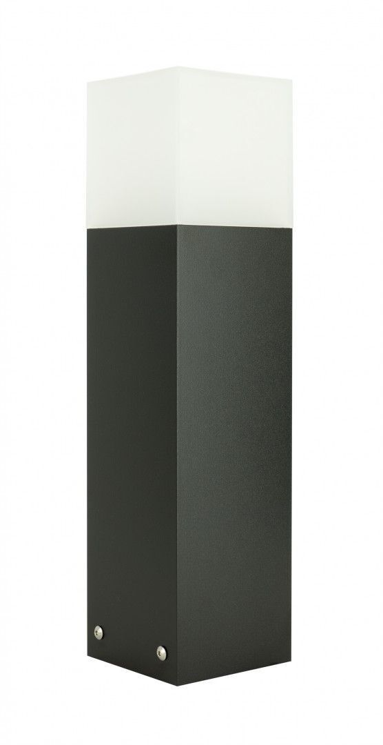 Lampe d'allée moderne noire 40cm IP44 carrée