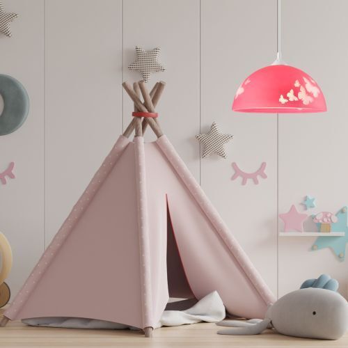 Lampe de chambre d'enfant fille Rose ronde Lampe