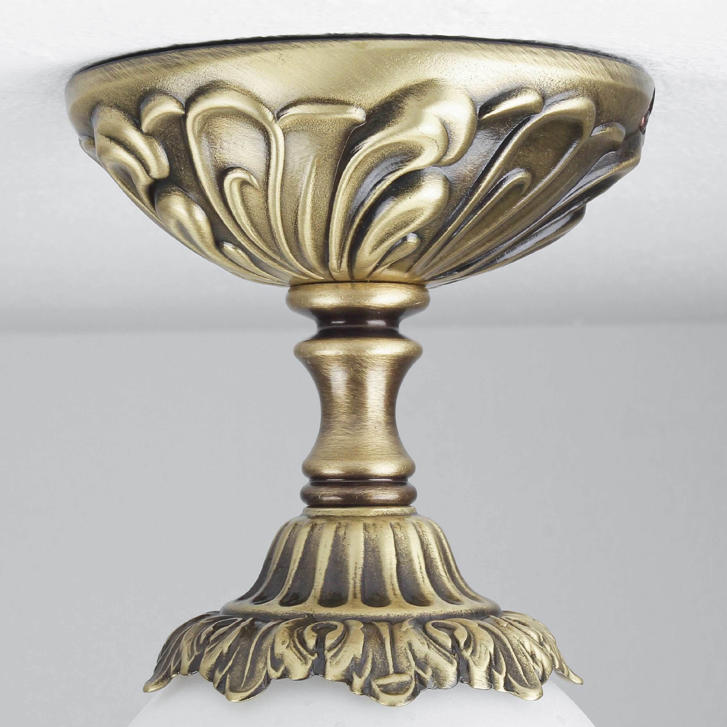 Plafonnier Bronze Clair Abat-jour en verre Beatrice Bronze