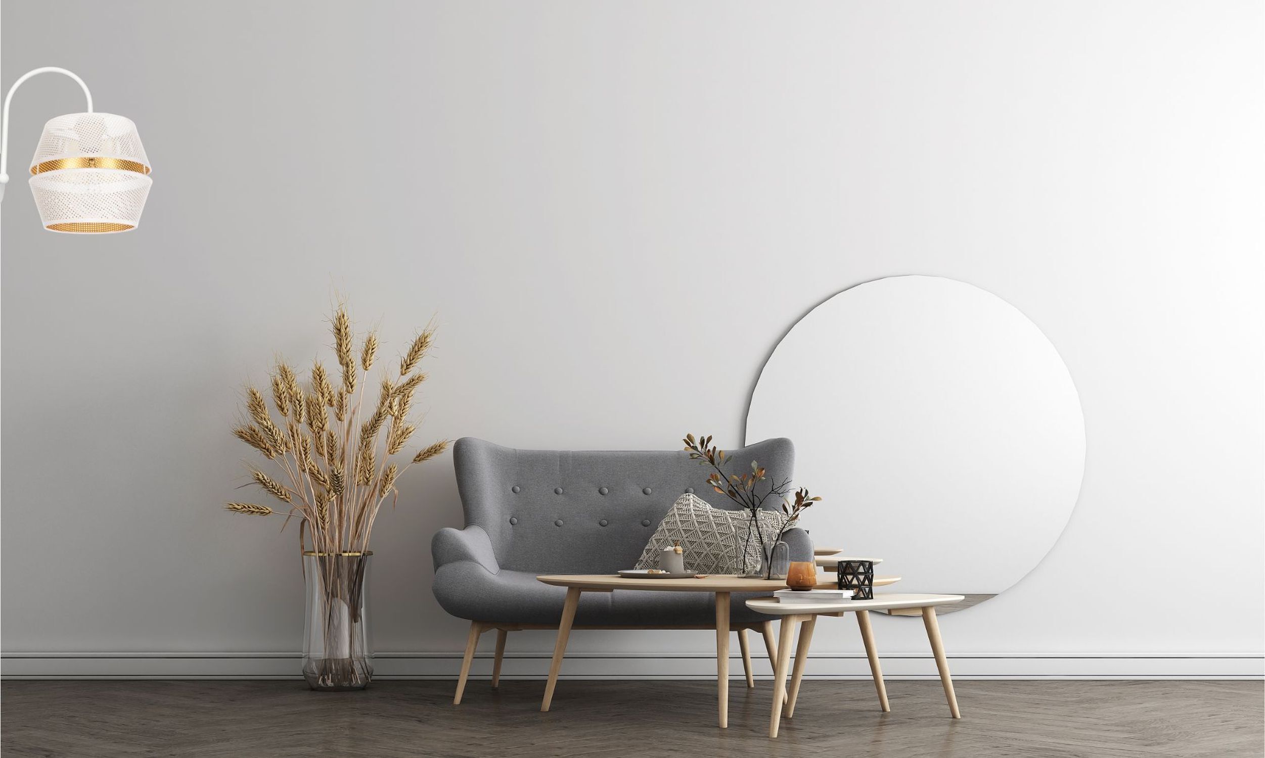 Stilvolle Wandleuchte Metall Weiß Gold H:25 cm E27 sofa, wohnzimmer, couchtisch, fußbodenlampe, dekoratives pflanzen