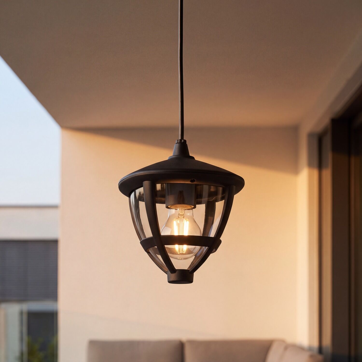 metall-lampen-haengelampe-aussen-laternen-kiki-1x-e27-bis-10-w-schwarz-aluminium-kunststoff-pc-fuer-garten-terrasse-no10496-02 hängelampe, pendelleuchte, glühbirne, metallrahmen, außenbereich lighting