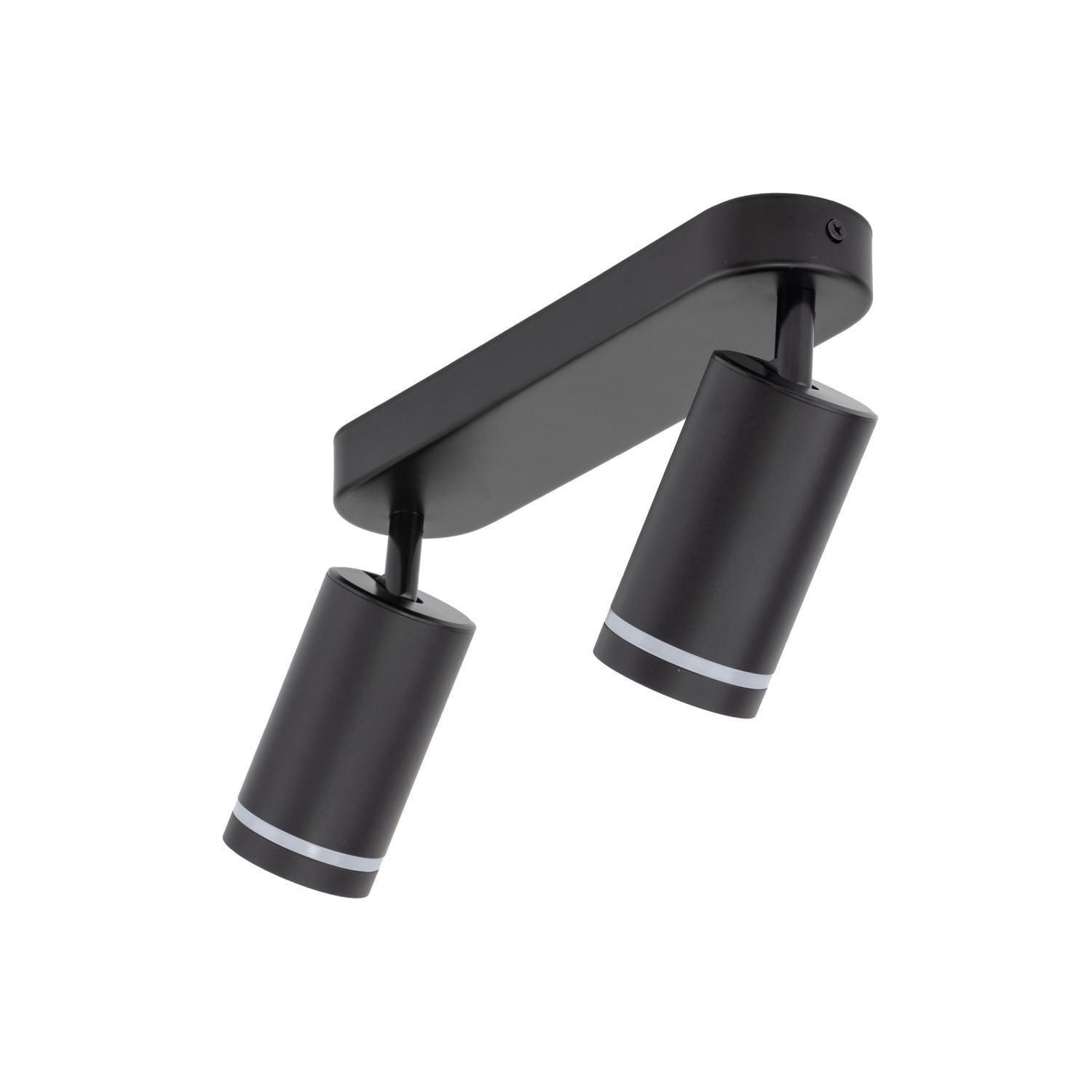 Spot de plafond en métal 43,5cm de long noir 2 flammes GU10