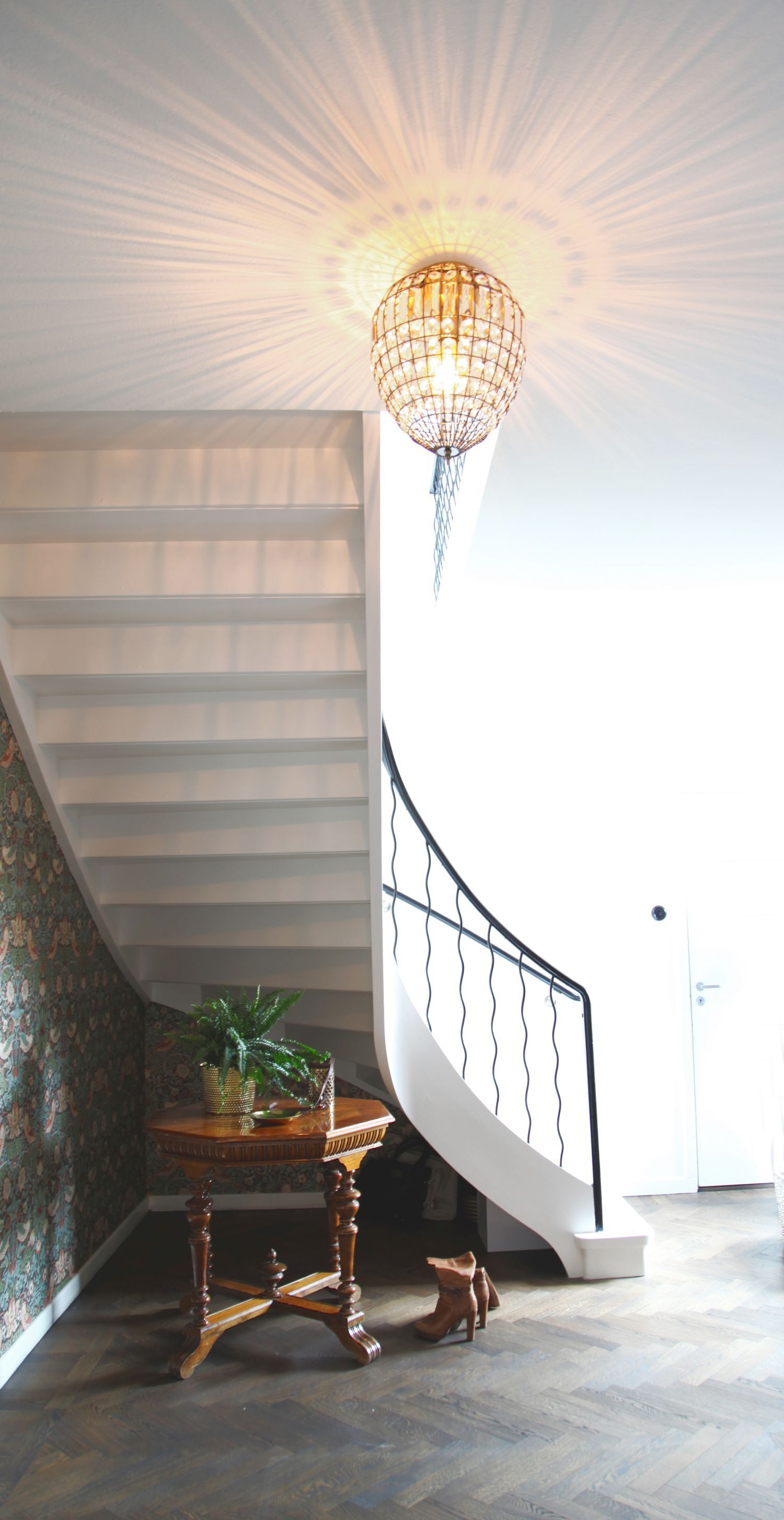 Treppenhaus, Foyer, Drinnen, Pflanze, Kronleuchter