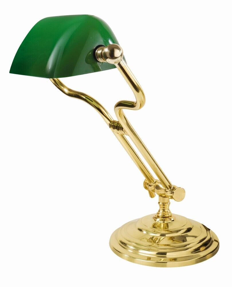 gblm892poro-tischleuchte-vintage-vergoldet-mit-24-karat-gruen Tischlampe, Schreibtischlampe, Grün-Schirm, Messing, Klassisch