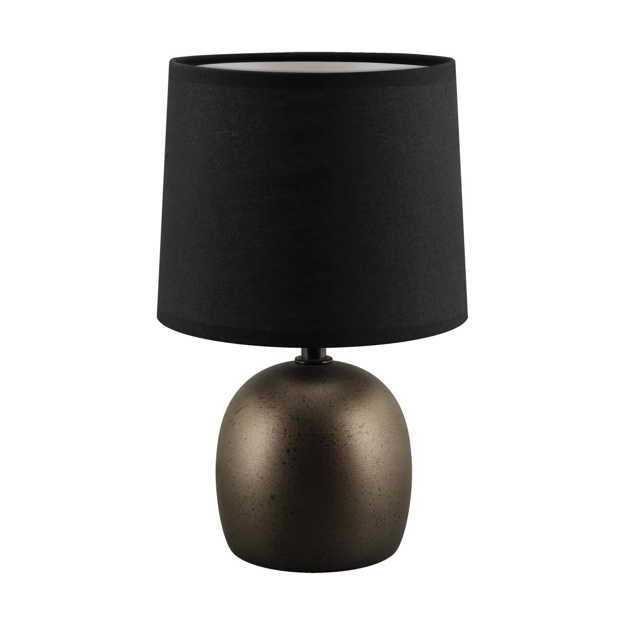 Lampe de table noir céramique tissu E14 25,5 cm MINOS