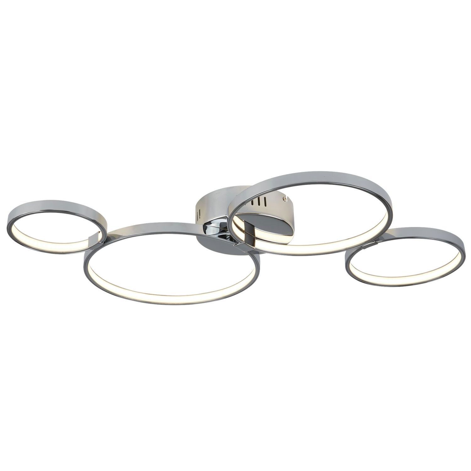 Plafonnier LED Chrome L : 75 cm 3000 K 2240 lm Métal