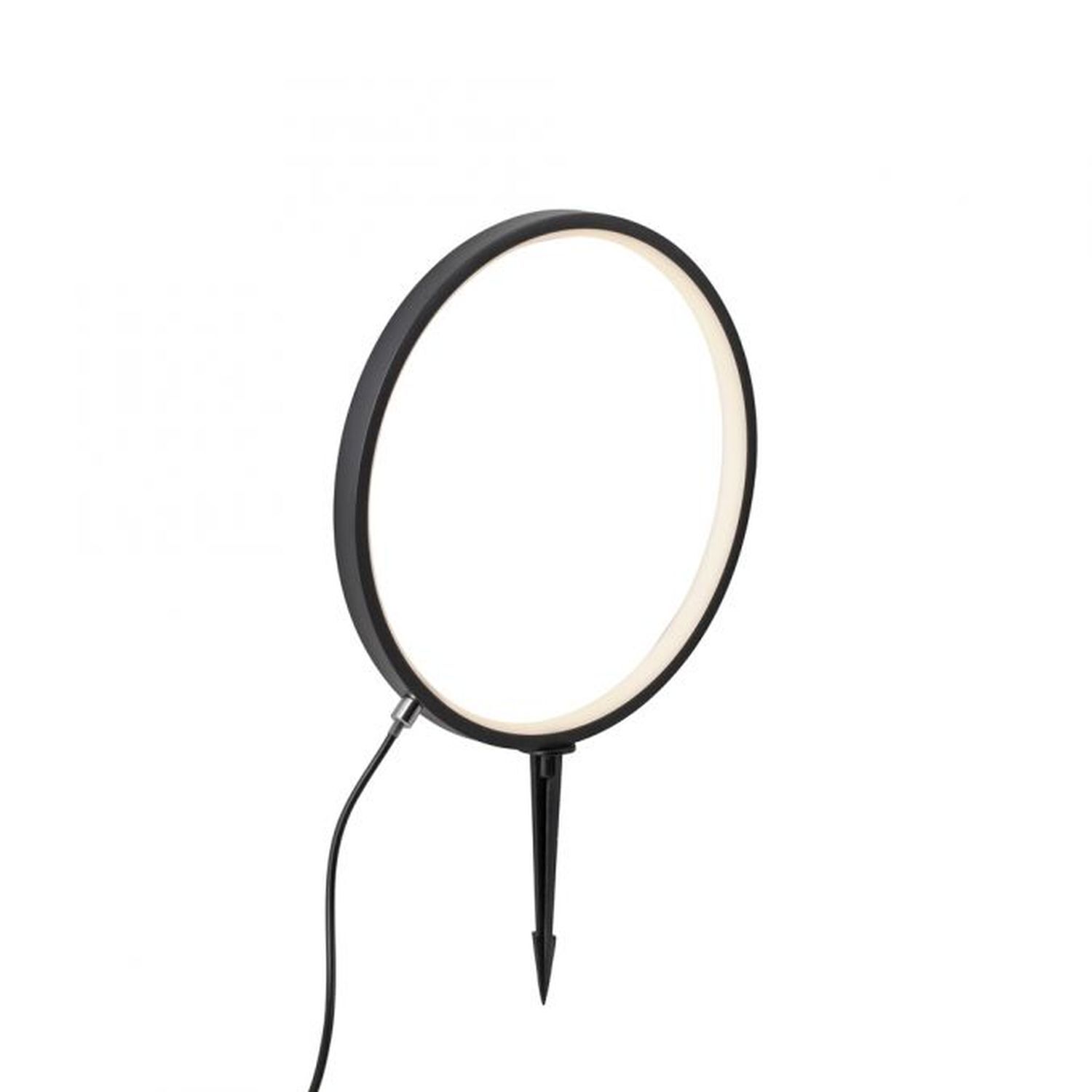 Lampe d'allée LED avec piquet de terre 48 cm IP65 3000 K noir