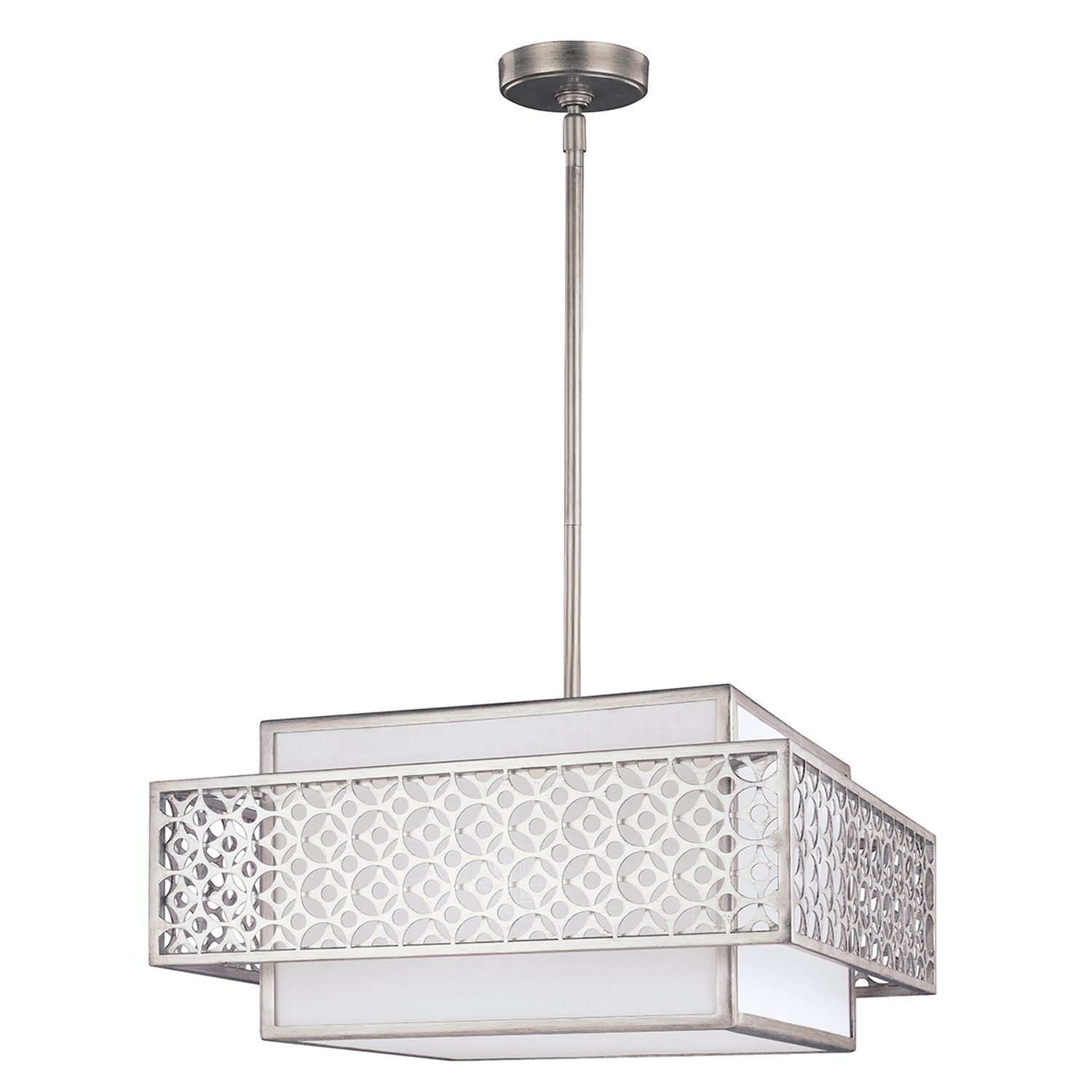 Plafonnier BIRO argent Lampe design salon