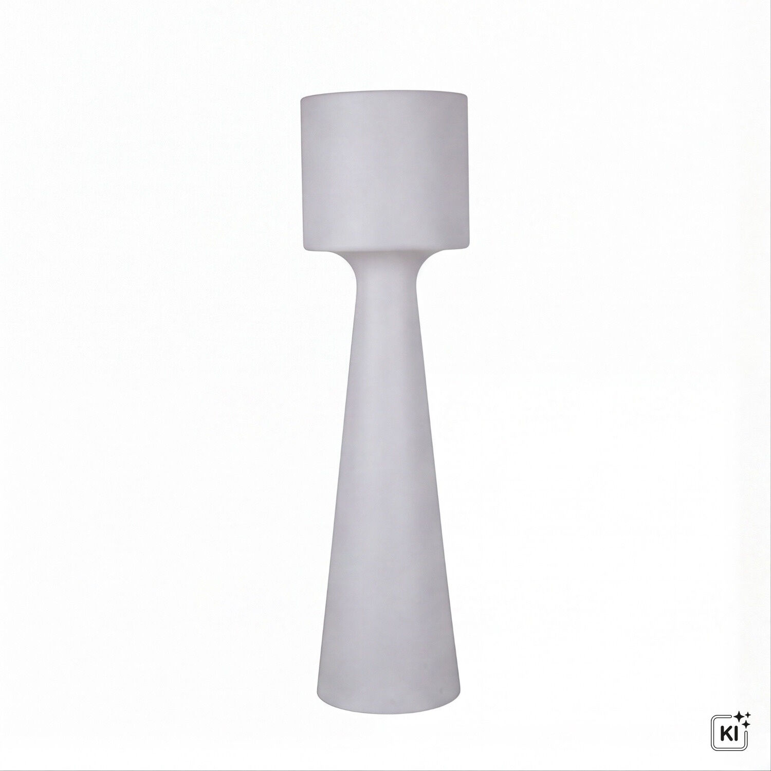 Kerzenhalter, hohes Podest, Betonoptik, Grau, modernes Design