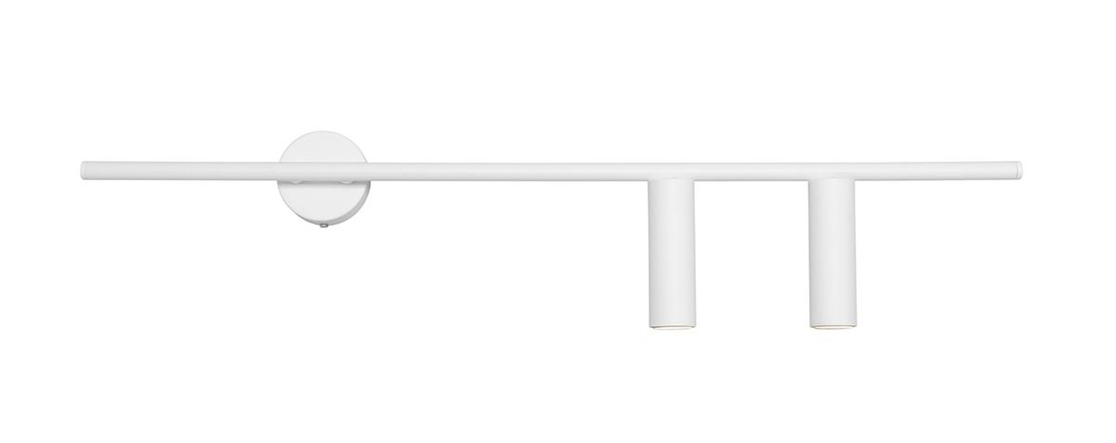 Applique murale blanche métal cylindre GU10 P:5 cm 2 flammes