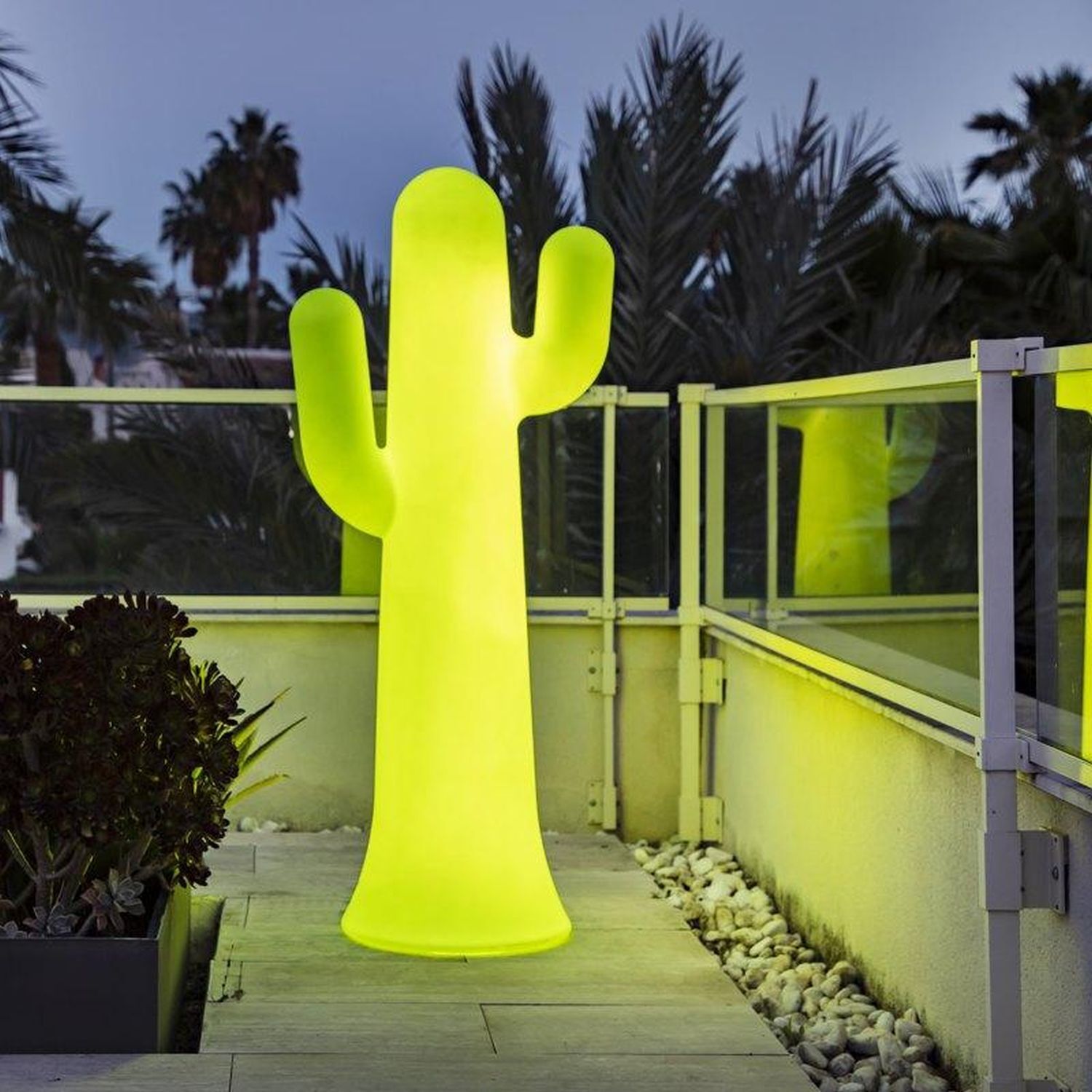 Lampadaire LED extérieur 139 cm IP65 6000K Vert Cactus avec câble