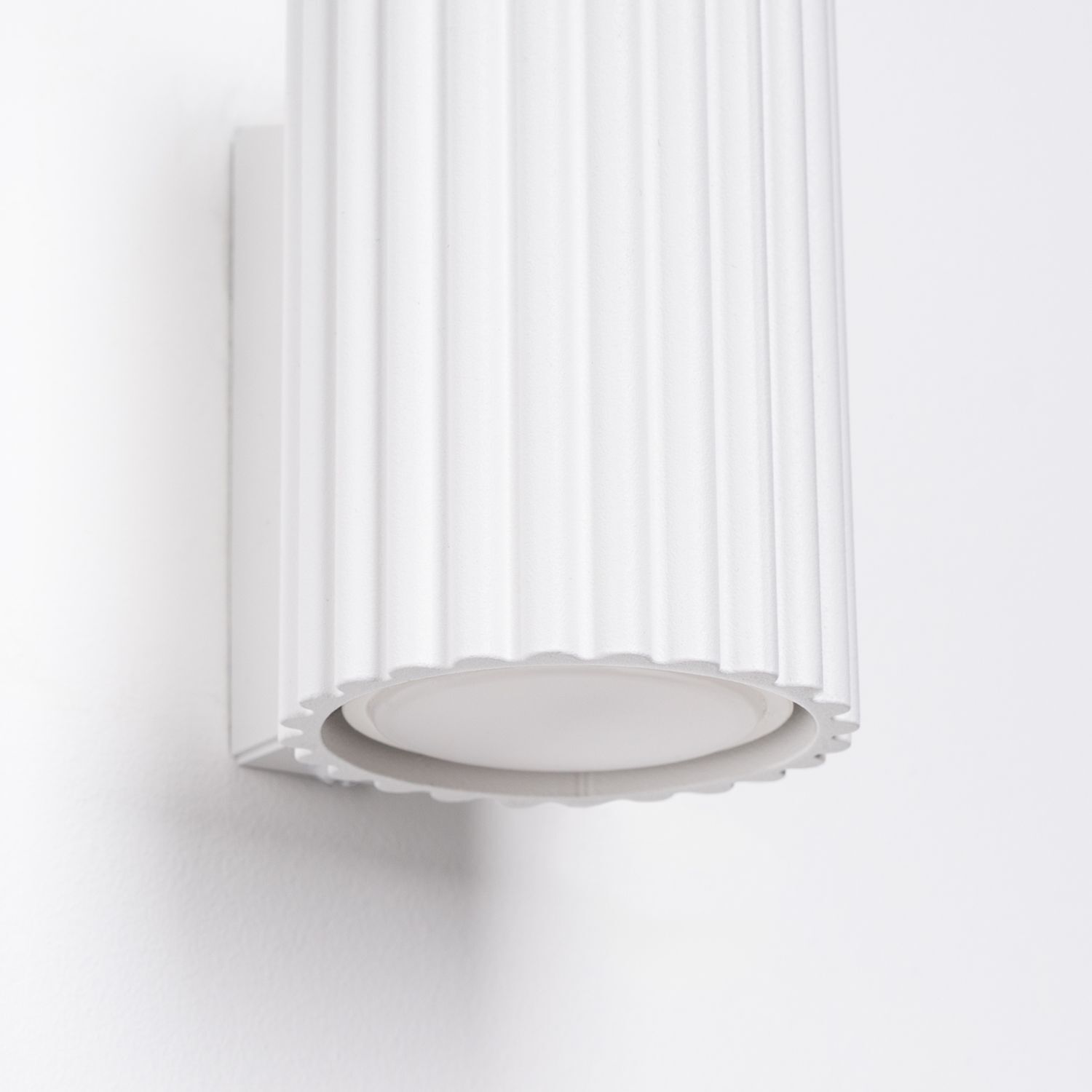 Applique blanche petite H : 10 cm GU10 en aluminium