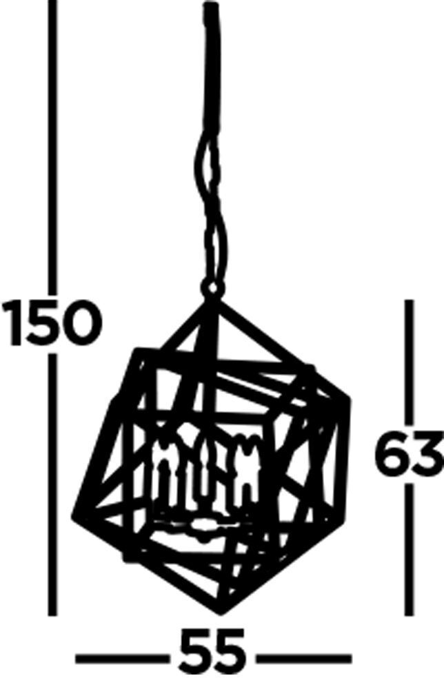 Lampe à suspendre Métal Moderne 5-flamme E14 Chrome