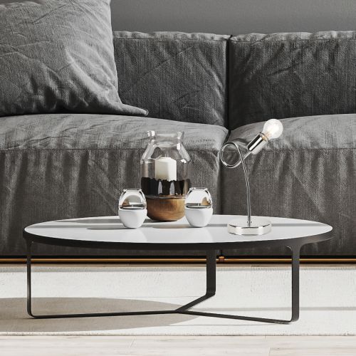 Lampe de table MADALYNN Chrome Moderne H:32cm Métal