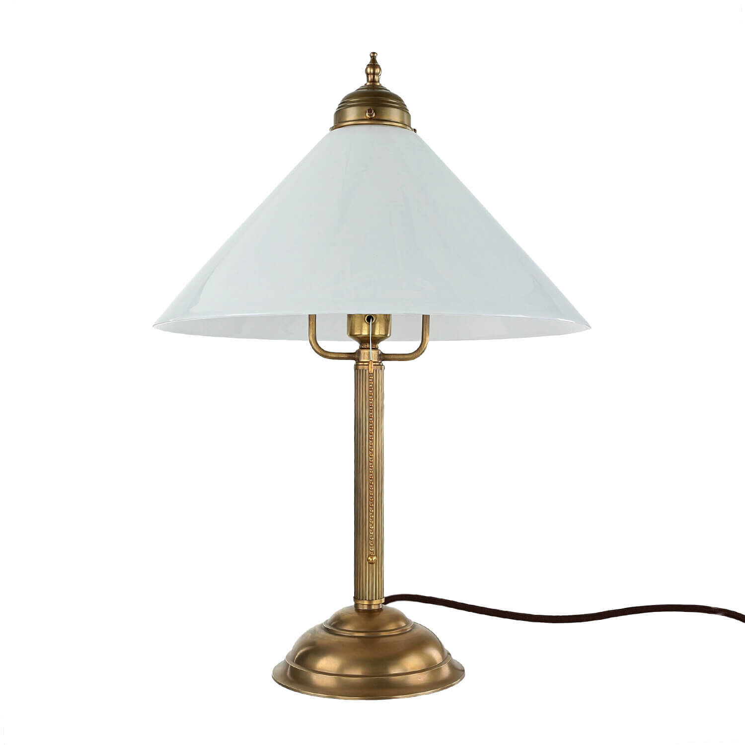 Lampe de table Art Nouveau V4 laiton véritable train Lampe, Tischlampe, Lampenschirm