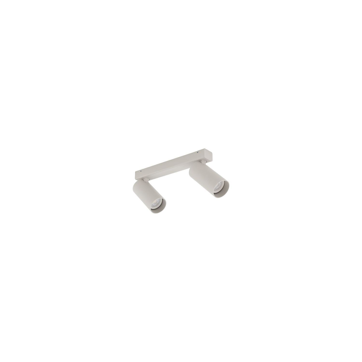 Deckenspot 2-flammig flexibel Aluminium Seidengrau GU10 Lichtspot, Deckenleuchte, Tracklight, Weiße Leuchte, LED-Lampe