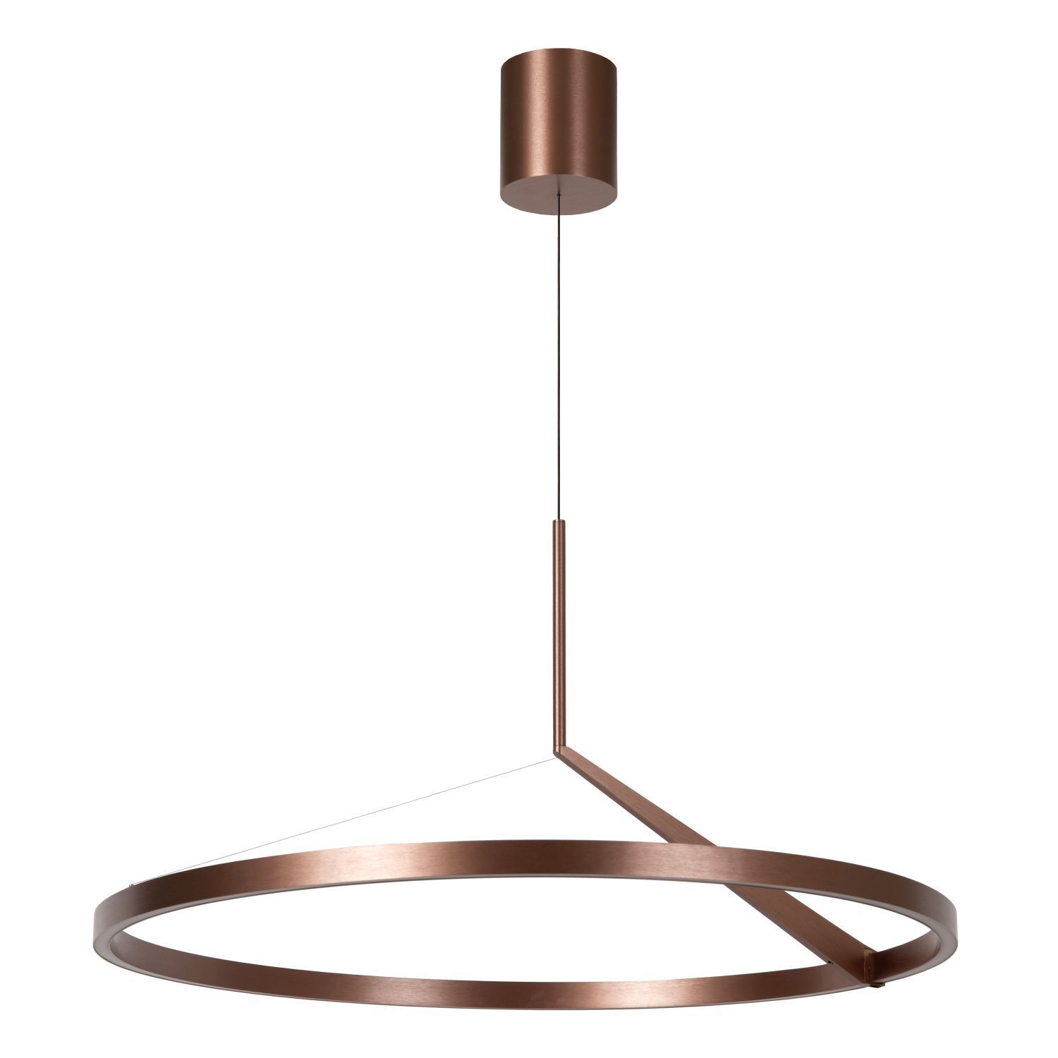 LED Pendelleuchte Aluminium L:80 cm 2700 K edel hängelampe, roségold, kreisform, metall, minimalistisch