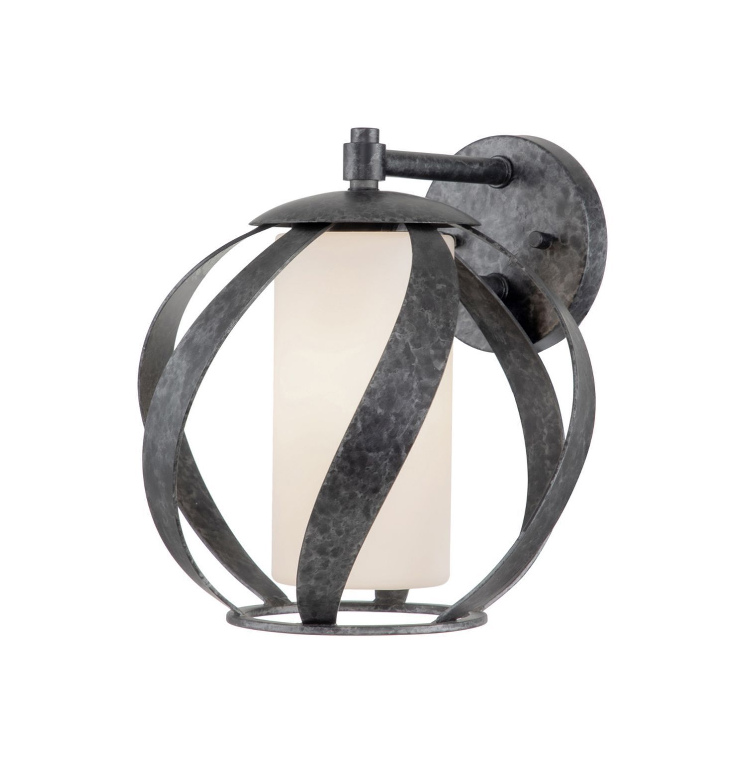 Applique murale extérieure métal verre E27 IP44 H : 28,2 cm décoratif