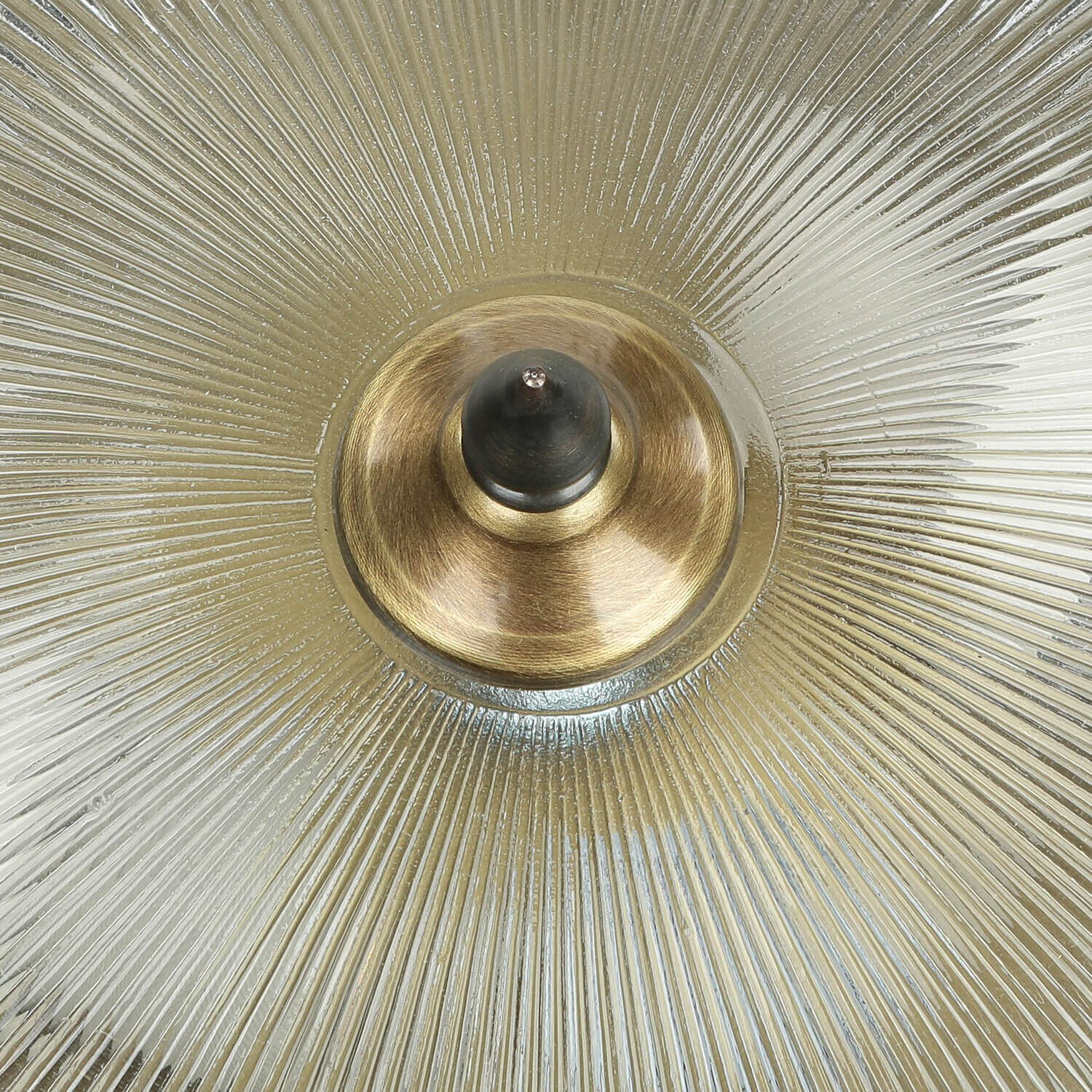 Noble plafonnier ELENI verre cannelé rond salon