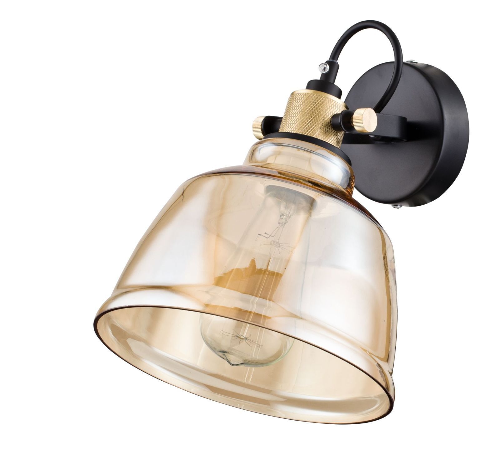 Plafonnier métal verre fumé orientable E27 LUCA