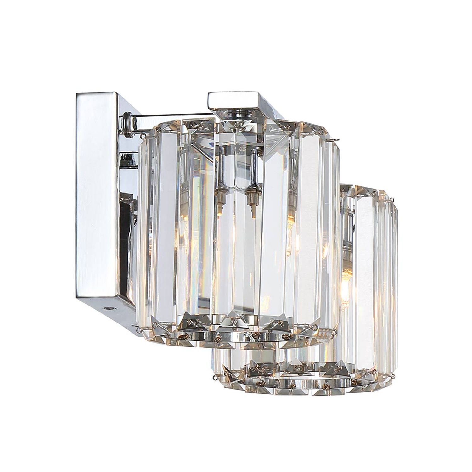 Lampe de salle de bain cristal 34,3 cm de large IP44 avec 2x LED G9
