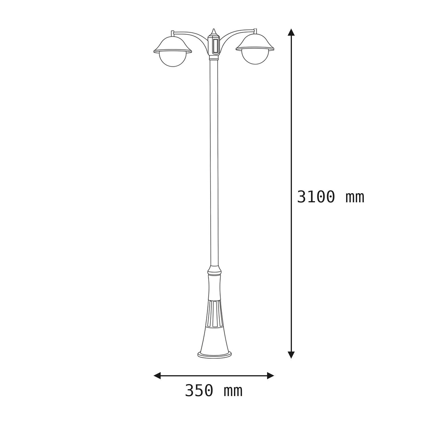 le51523-stehlampe-garten-terrasse-weg-aussen-metall-klassisch-2-flammig-ip44-anthrazit-07 Straßenlaterne, Gartenlampe, Standleuchte, Metall, Außenbeleuchtung