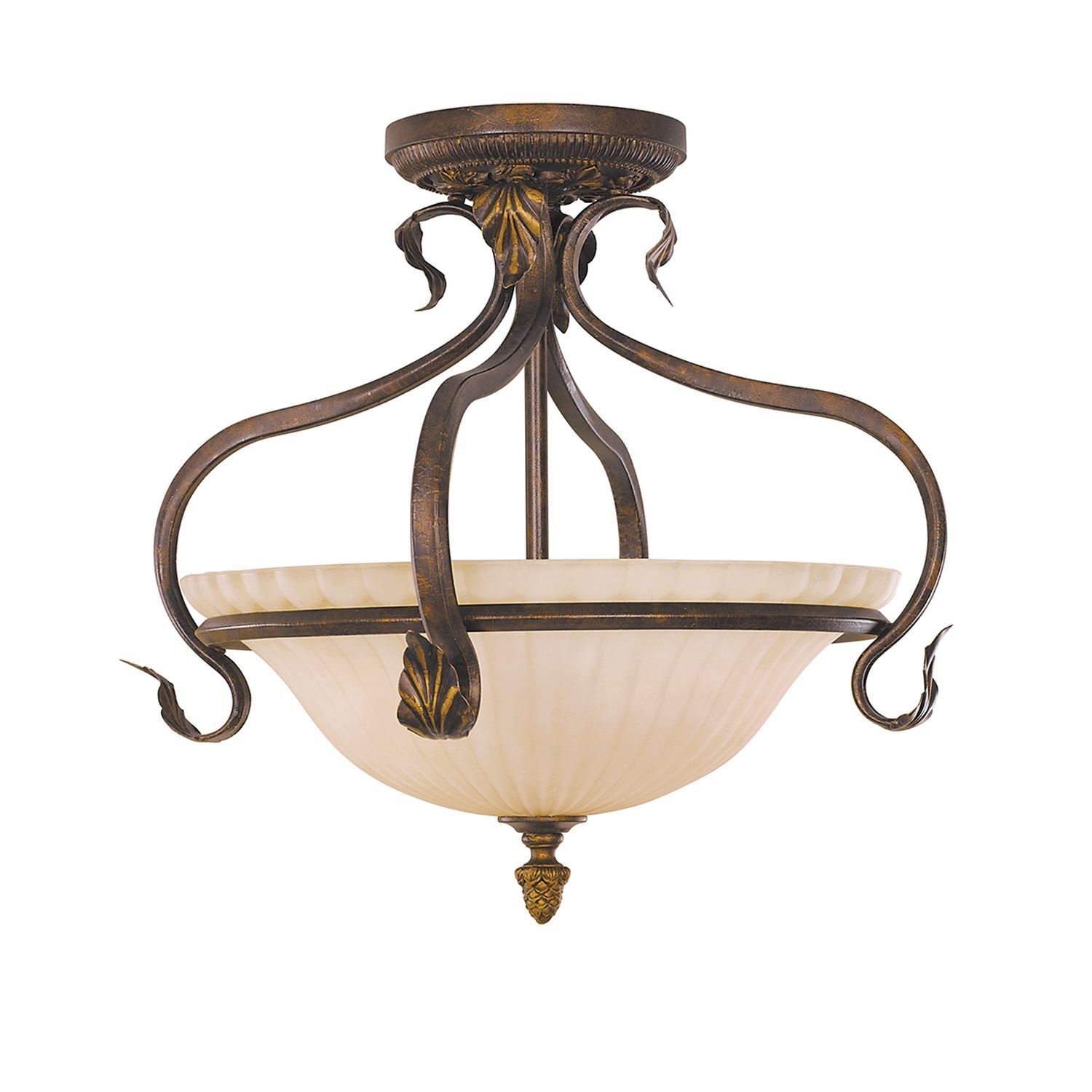 Plafonnier ANABELL 10 bronze antique Ø42cm Lampe